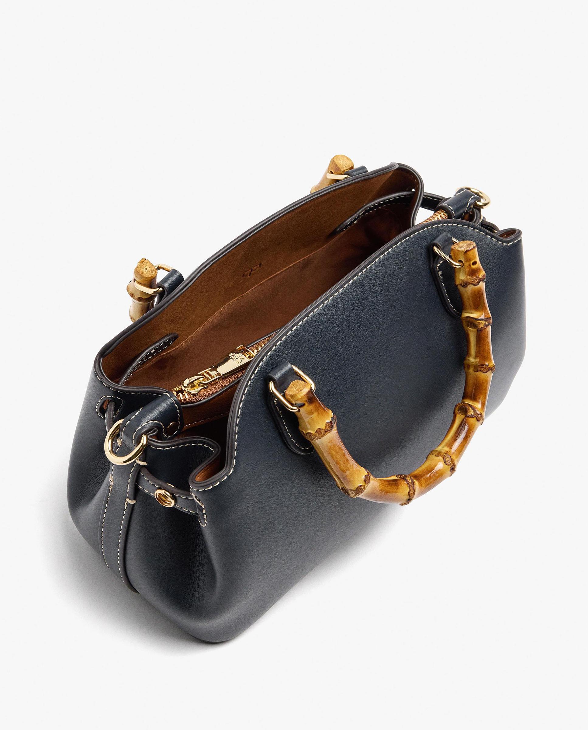 Bolso de mano estilo tote convertible a bandolera con cierre de cremallera - Parfois - Azul marino Azul marino-4
