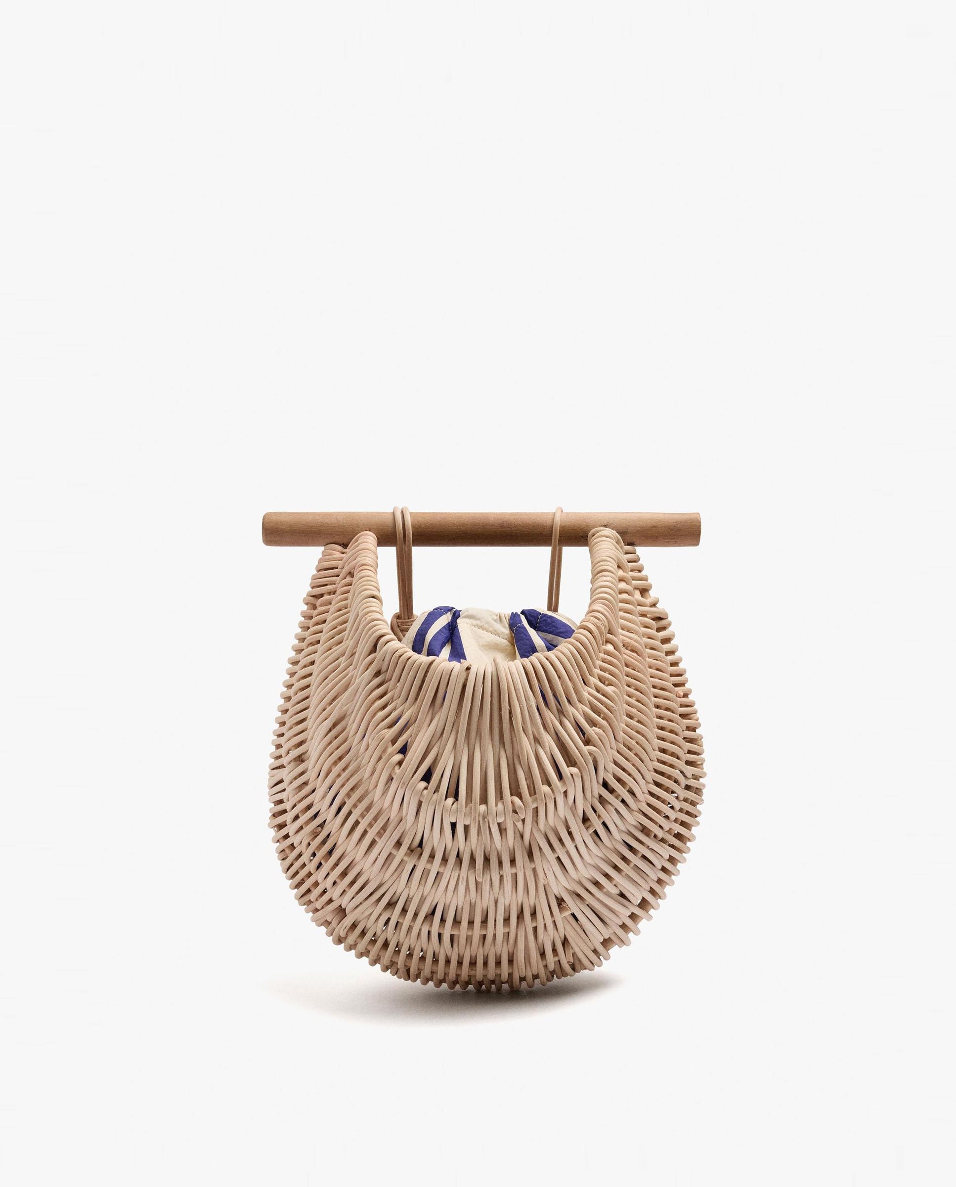 Bolso de fiesta con asa rígida y cierre de cuerda - Parfois - Natural Natural-1