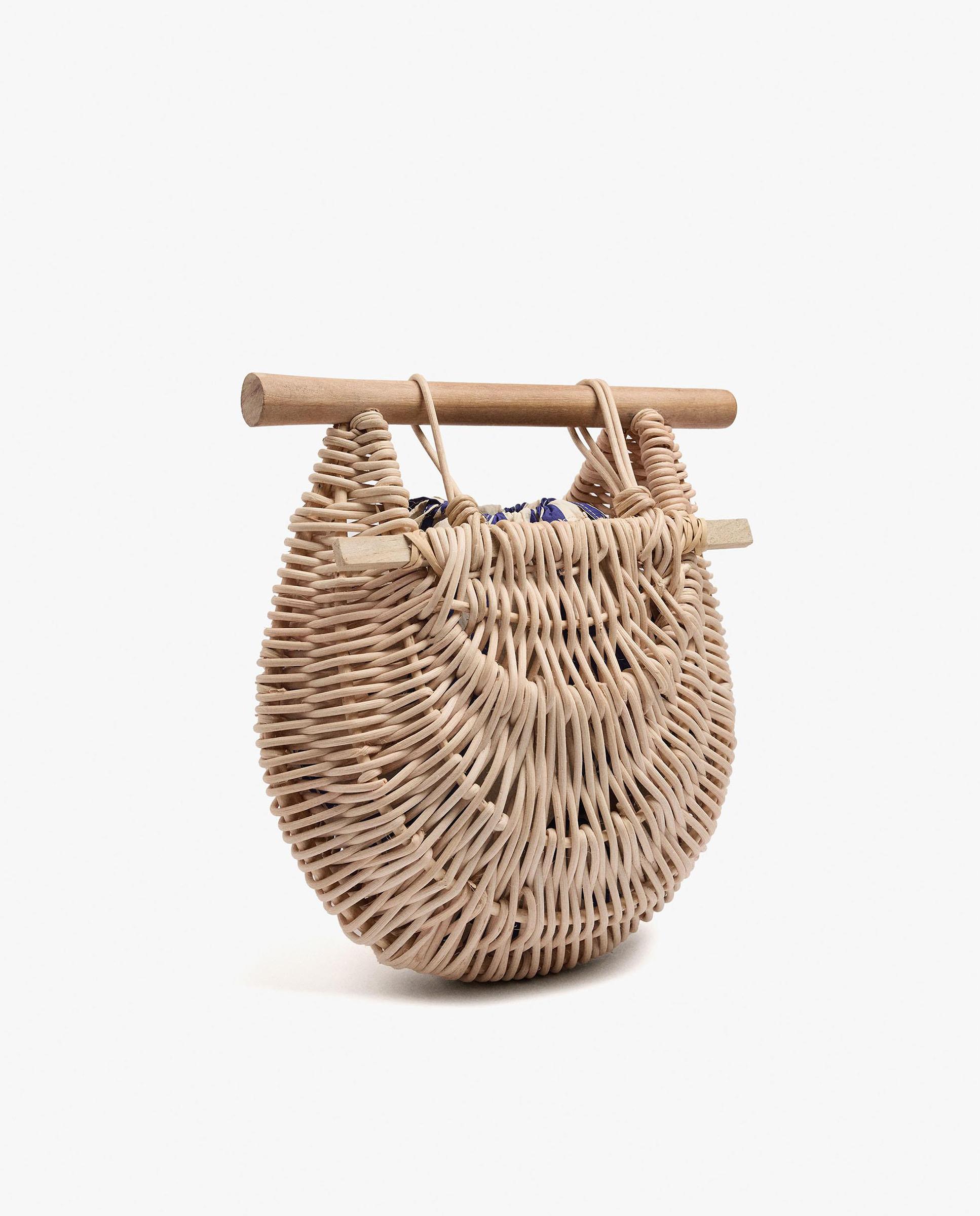 Bolso de fiesta con asa rígida y cierre de cuerda - Parfois - Natural Natural-2