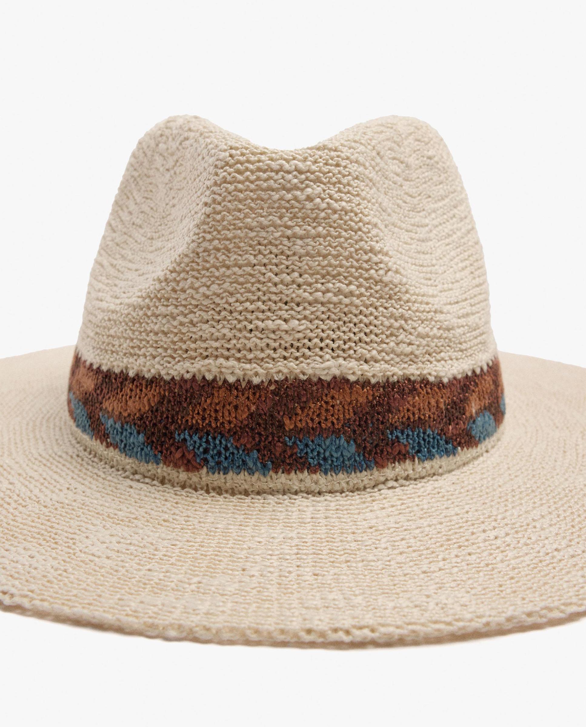 Sombrero de mujer con tira decorativa en liso - Parfois - Natural Natural-3
