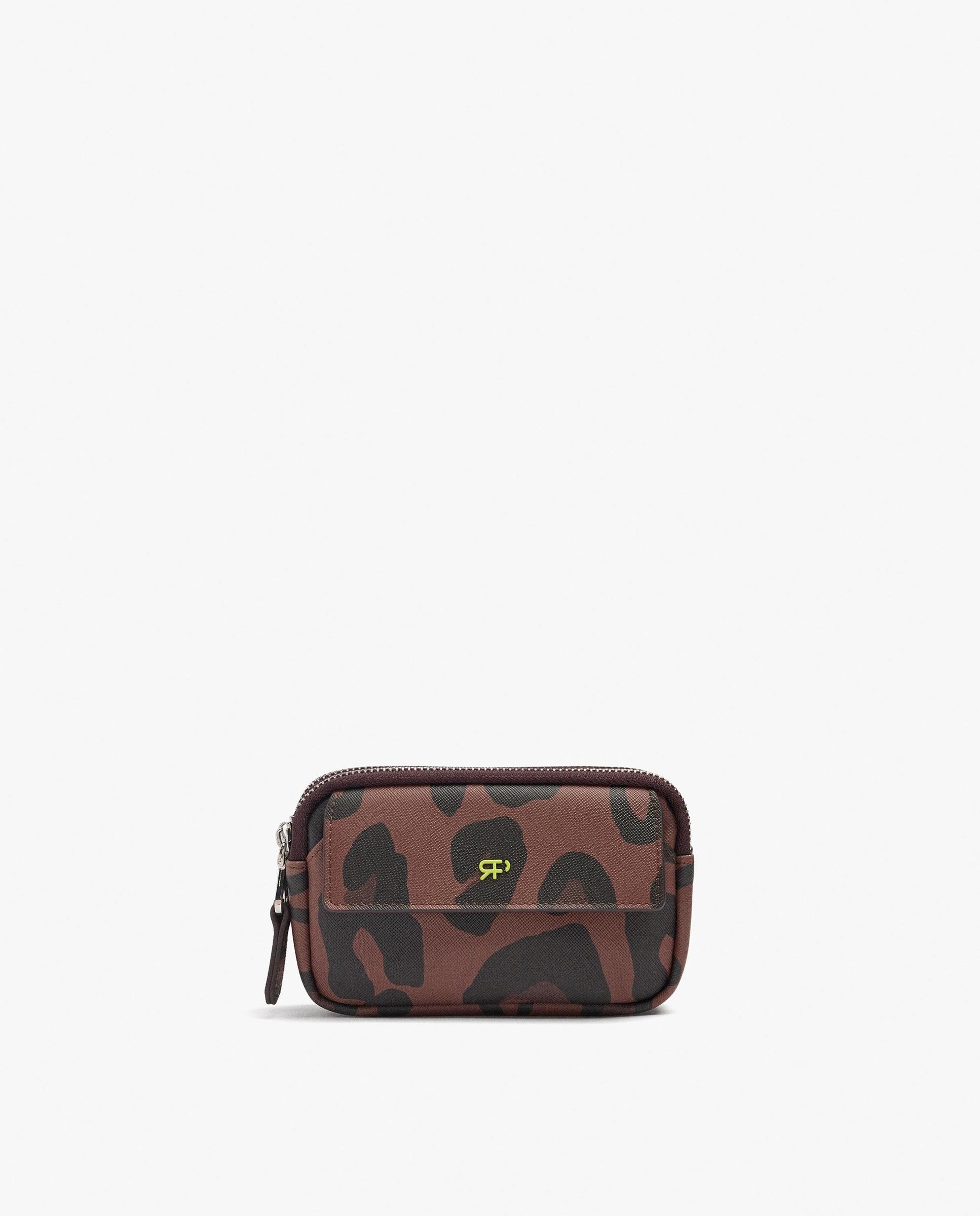 Neceser con varios compartimentos y cierre de cremallera con estampado animal print - Parfois - Marrón Marrón-1