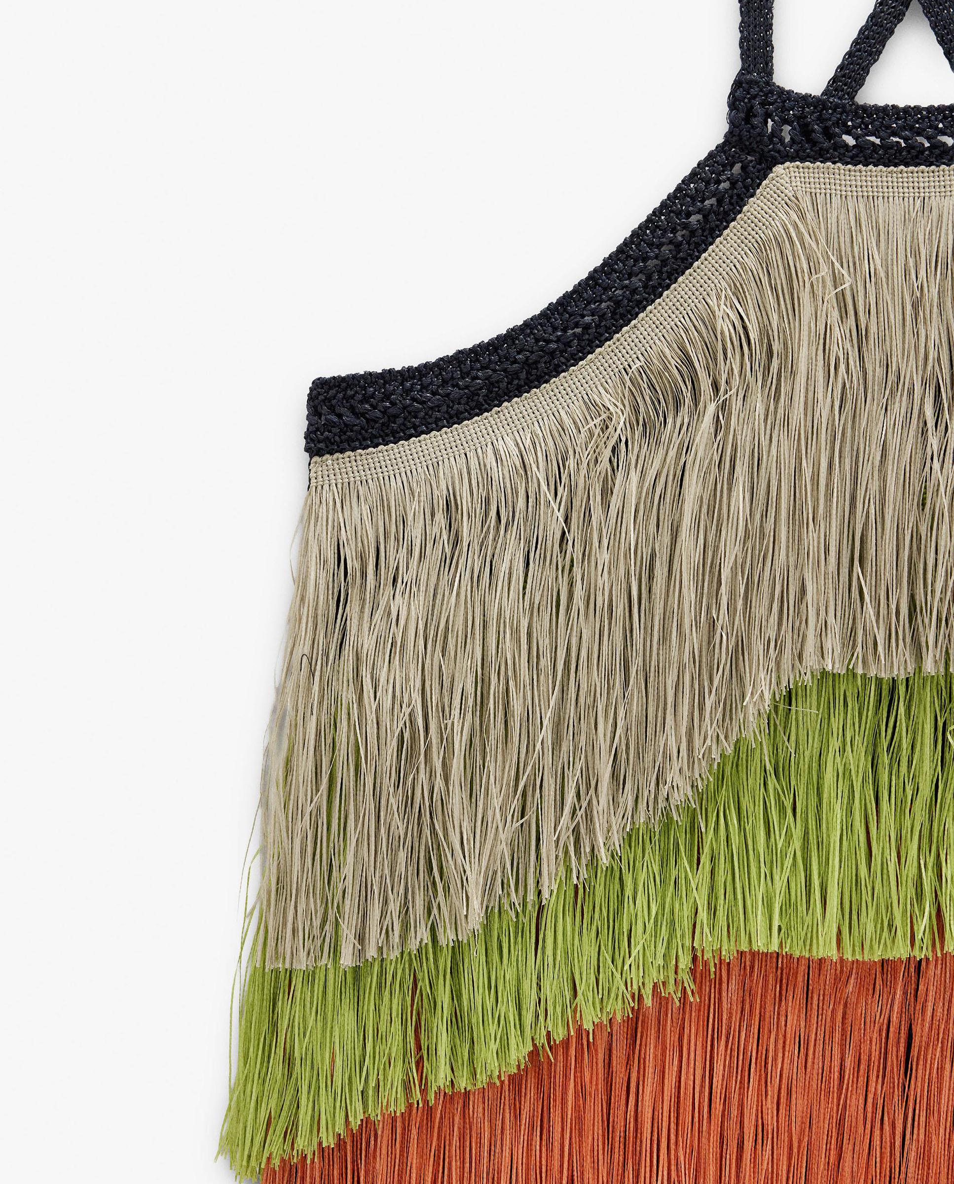 Top de mujer con cuello halter y flecos decorativos - Parfois - Multicolor Multicolor-6
