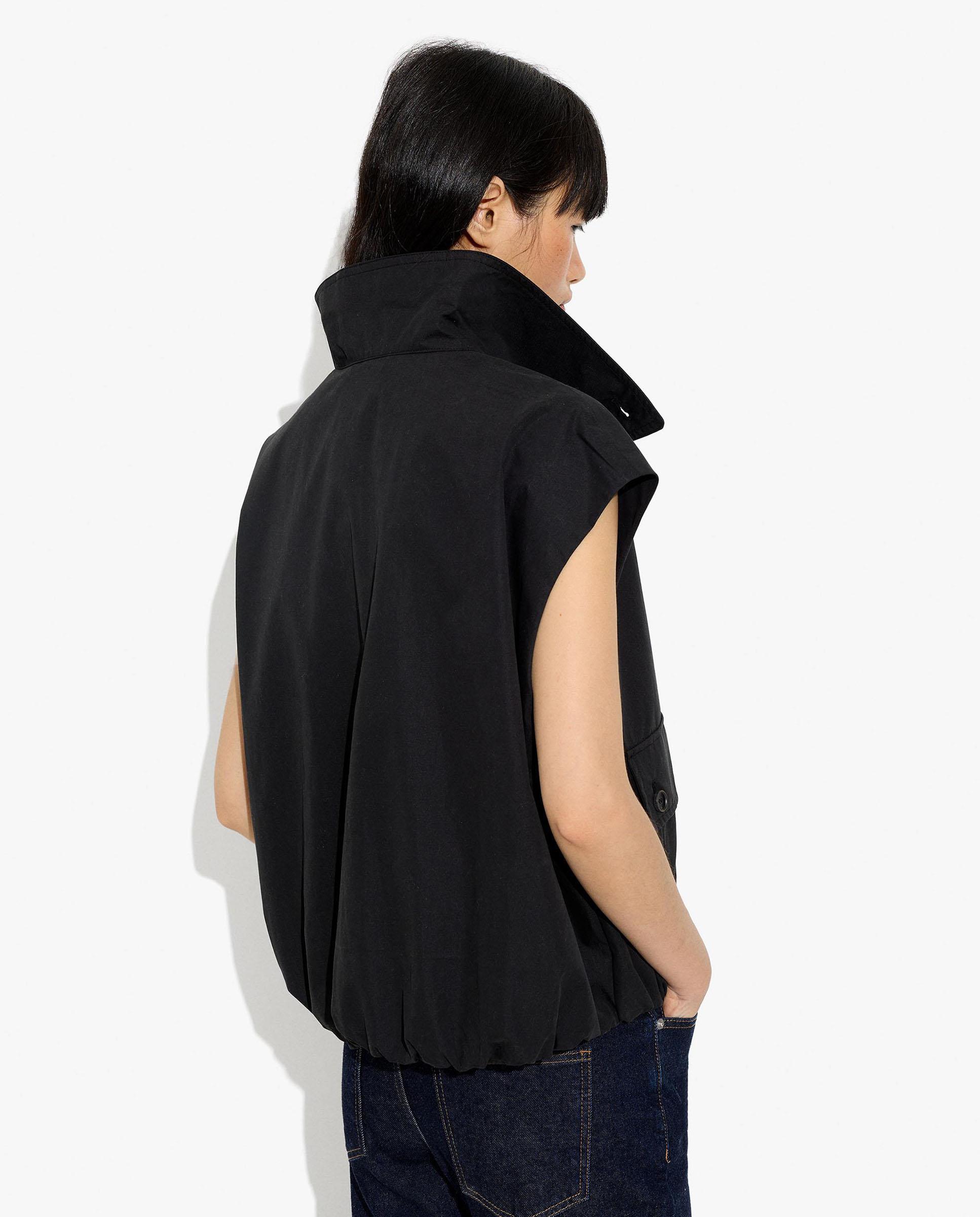Chaleco de mujer con cuello alto en liso - Parfois - Negro Negro-5