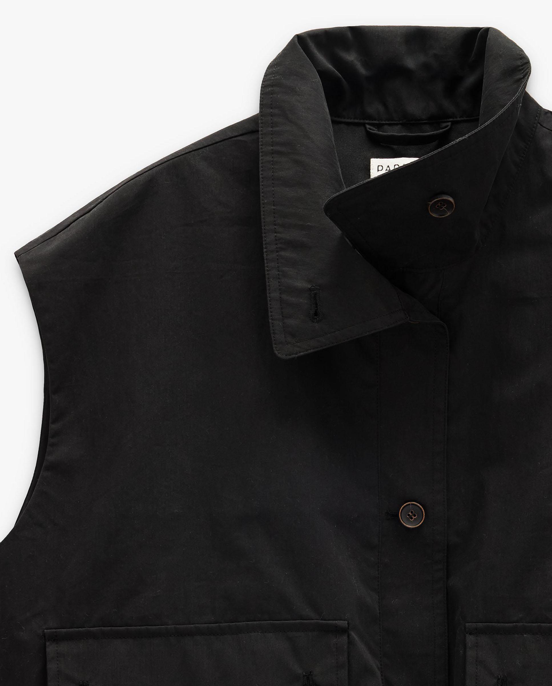 Chaleco de mujer con cuello alto en liso - Parfois - Negro Negro-8
