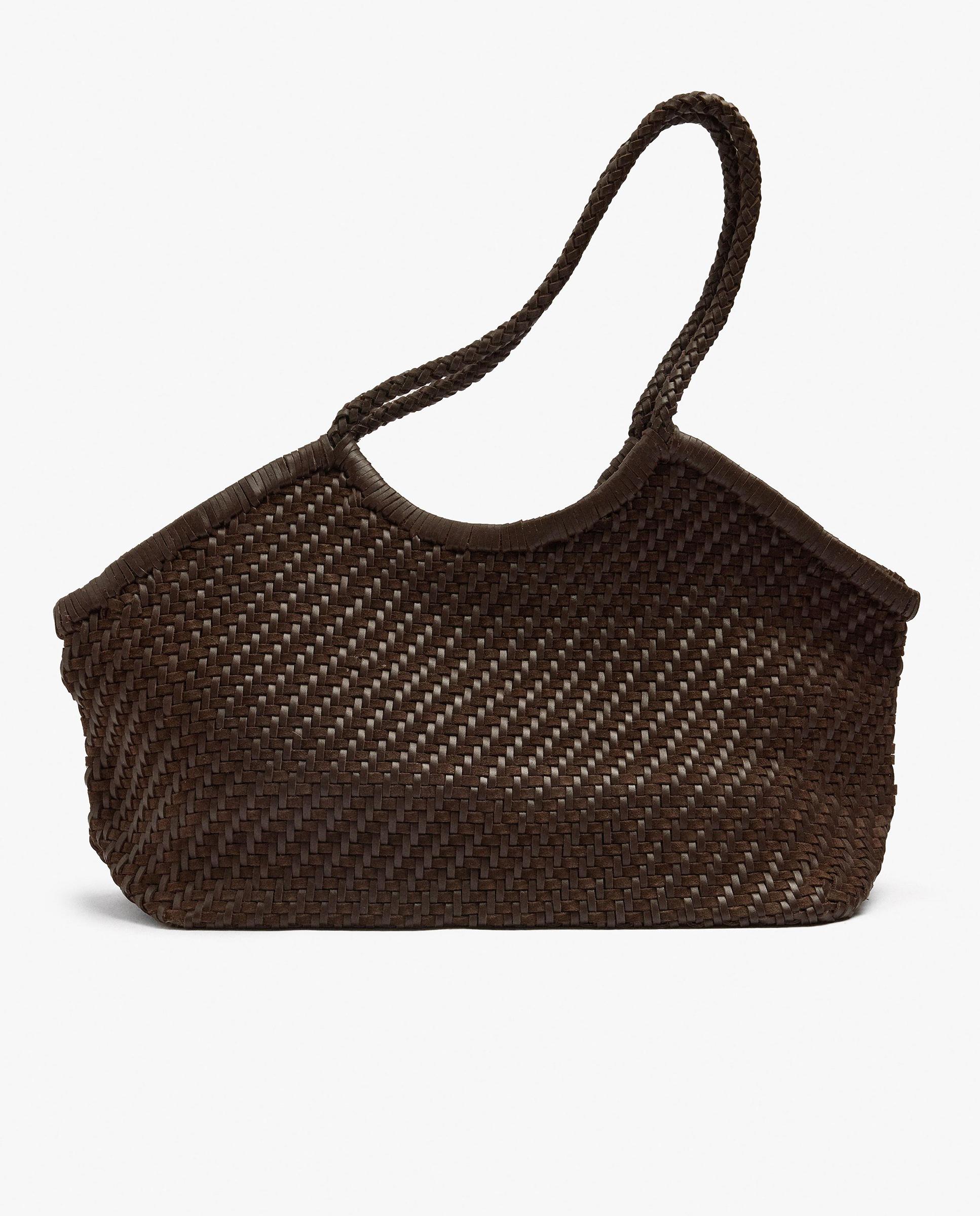 Shopper 100% piel trenzado en liso - Parfois - Marrón oscuro Marrón oscuro-5