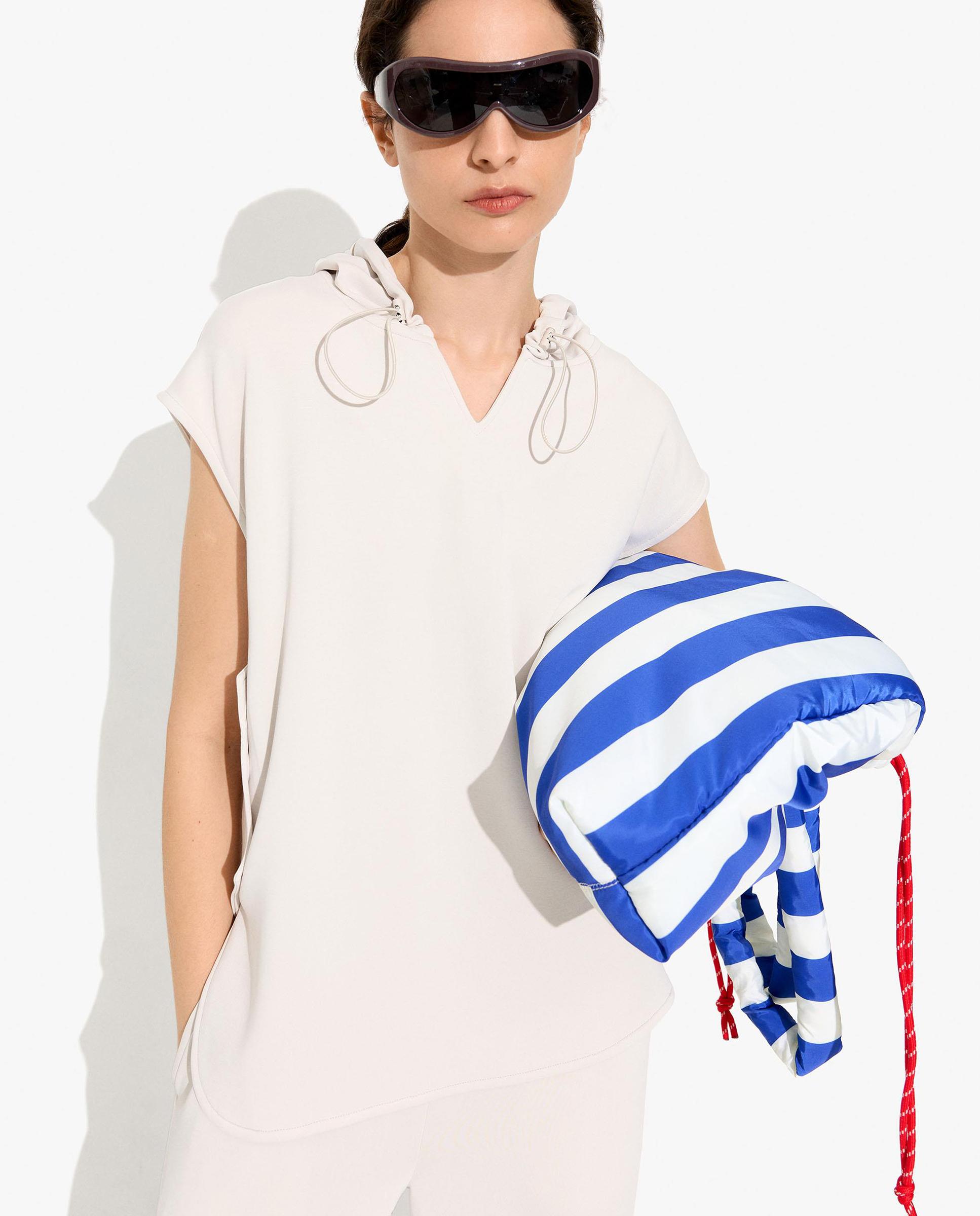 Sudadera de mujer estilo oversize con capucha en liso - Parfois - Blanco Blanco-1