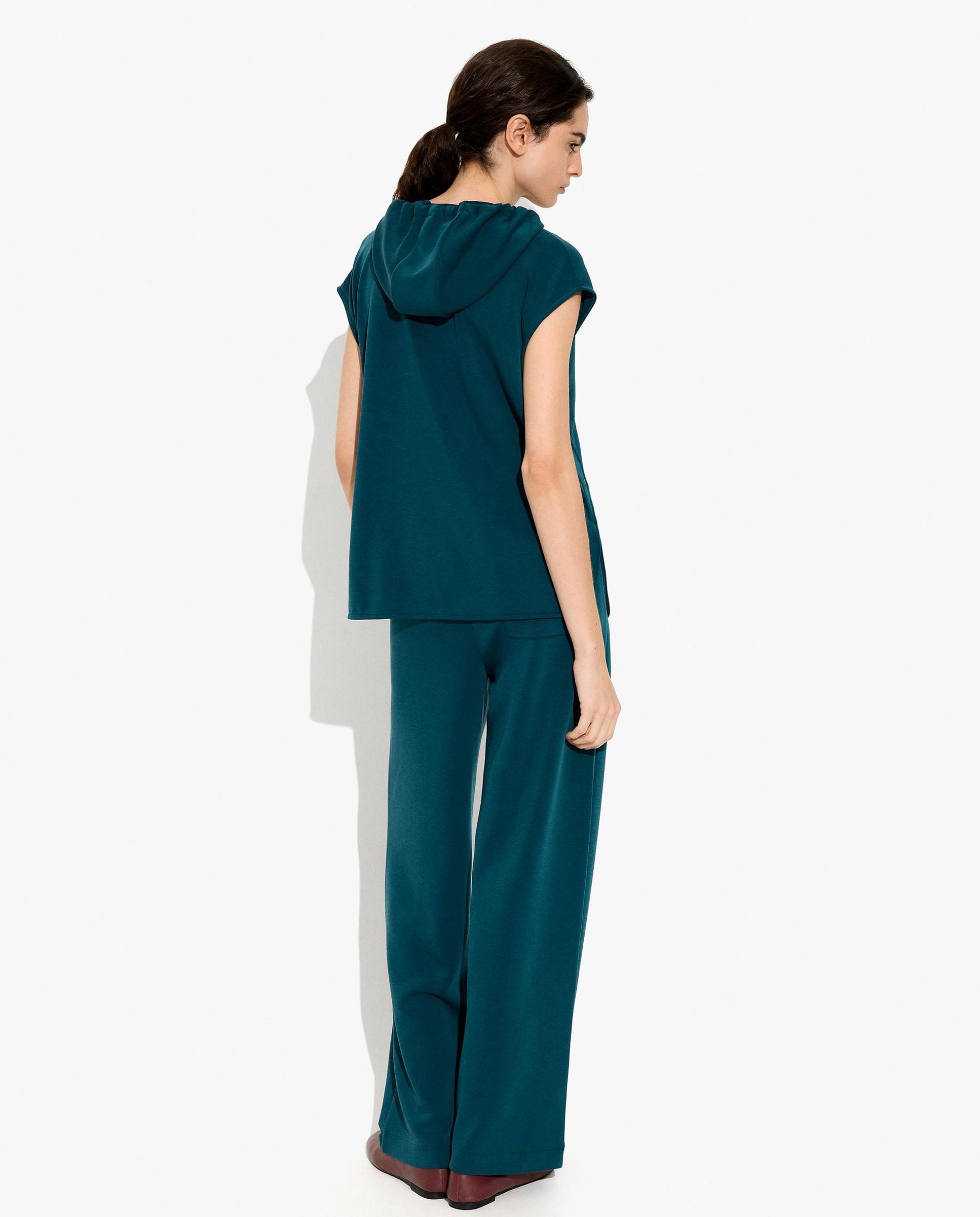 Sudadera de mujer estilo oversize con capucha en liso - Parfois - Azul Azul-4