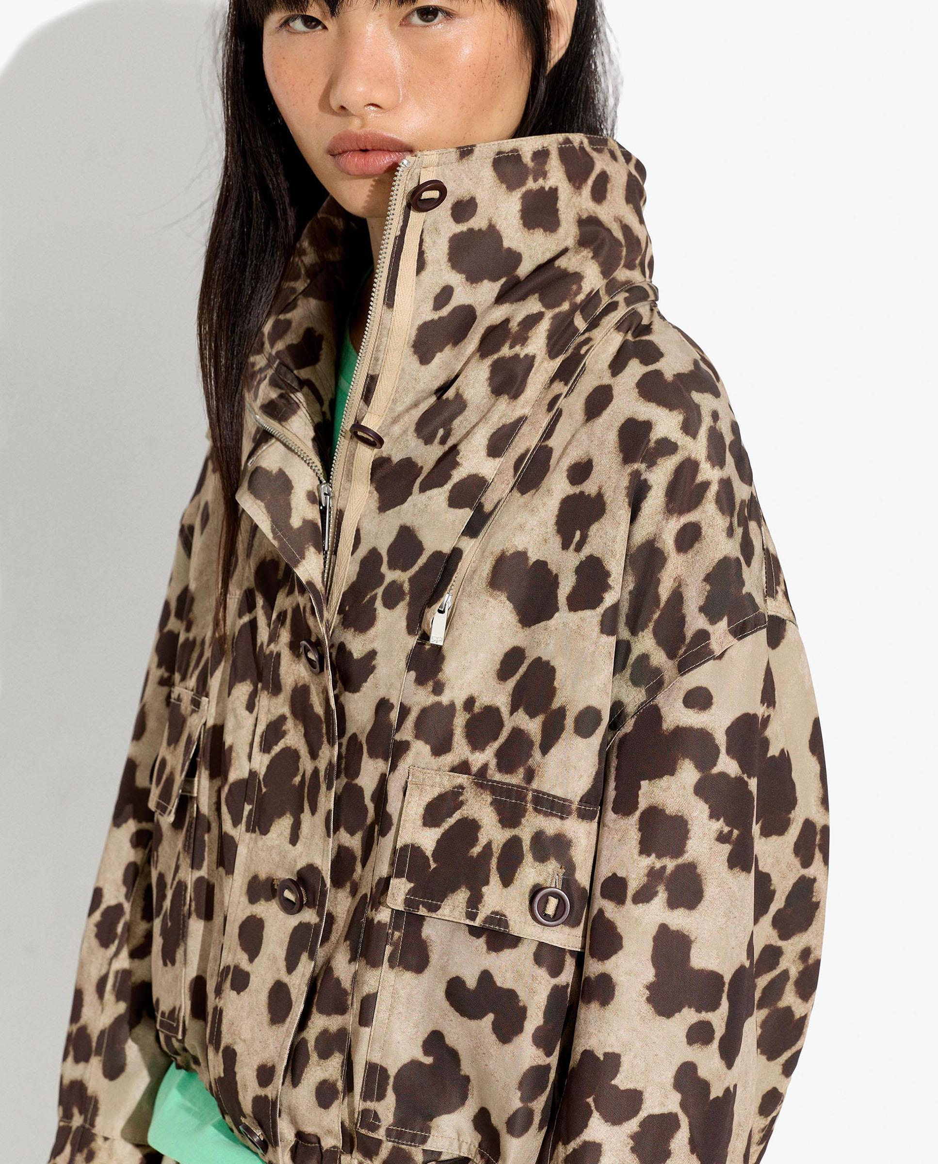 Chubasquero de mujer con botones y estampado animal print - Parfois - Multicolor Multicolor-5
