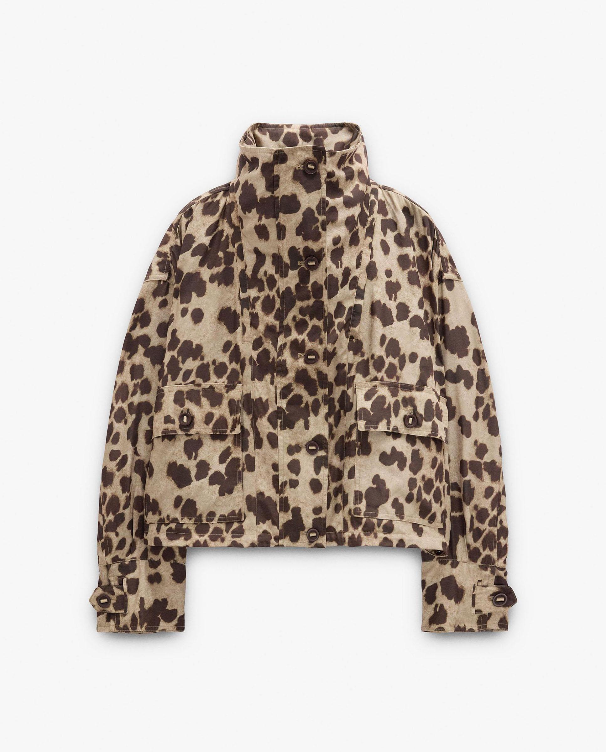 Chubasquero de mujer con botones y estampado animal print - Parfois - Multicolor Multicolor-7