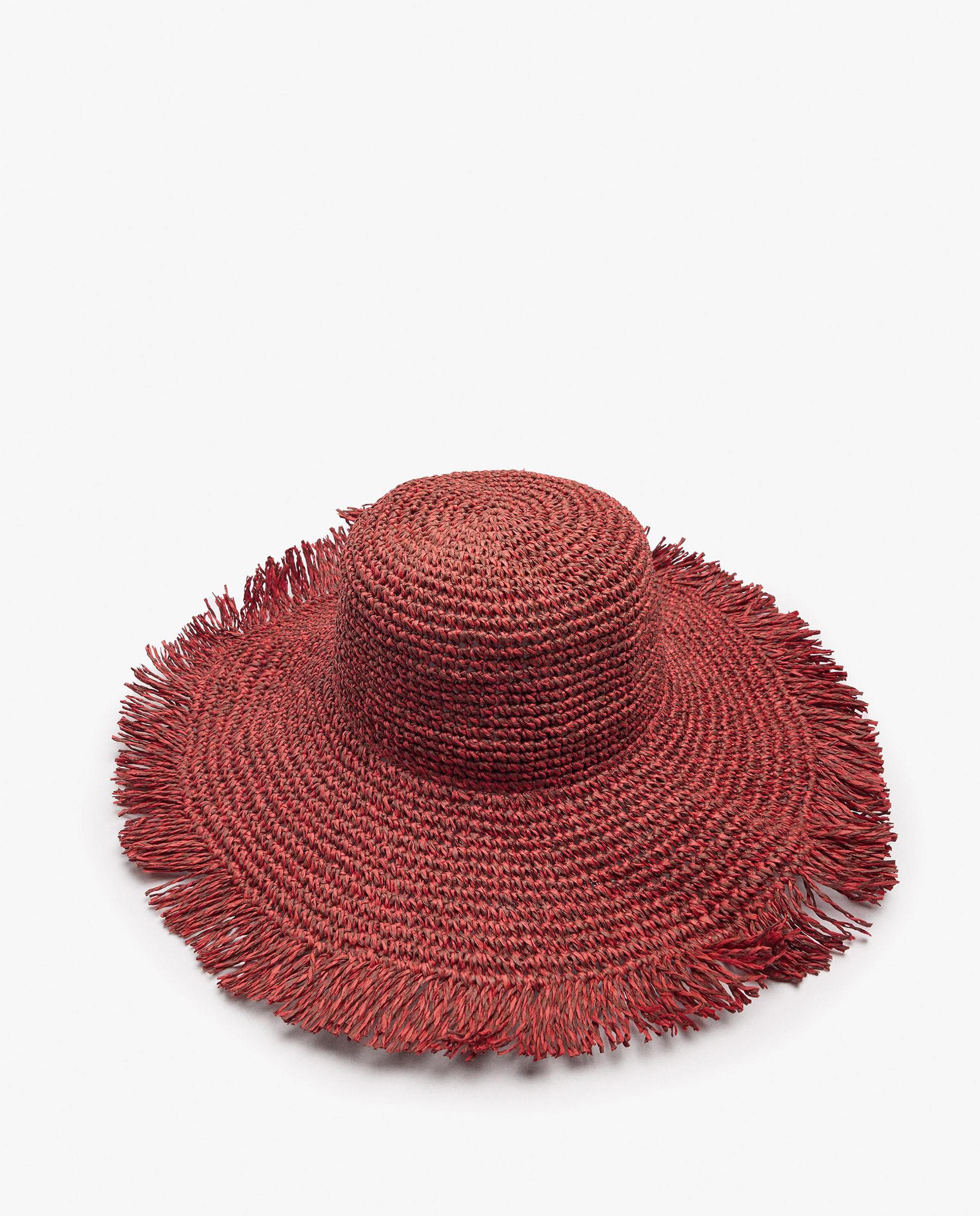 Sombrero de mujer con pespuntes en bordes - Parfois - Rojo Rojo-2