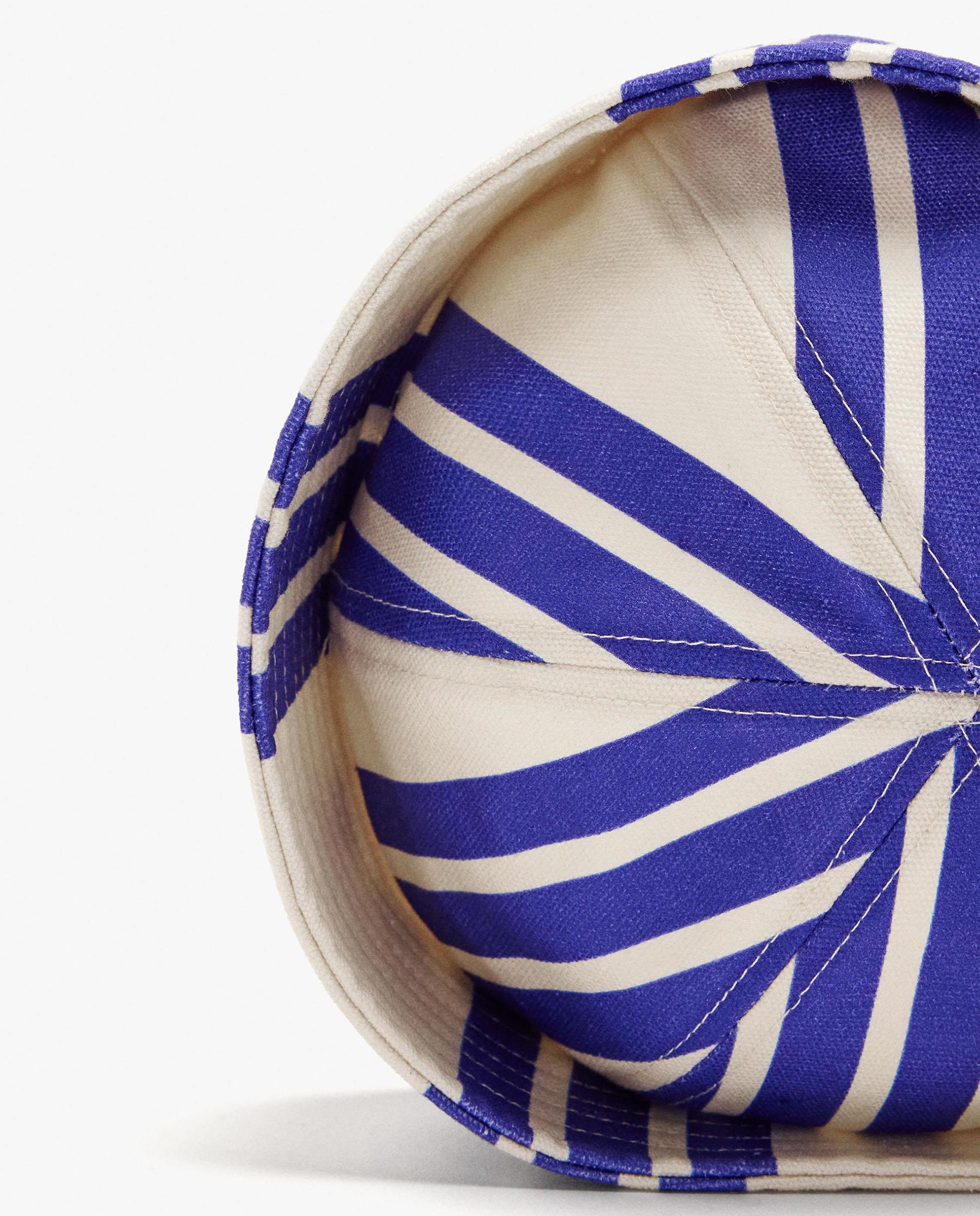 Sombrero de mujer estilo pillbox con estampado de rayas - Parfois - Azul Azul-3