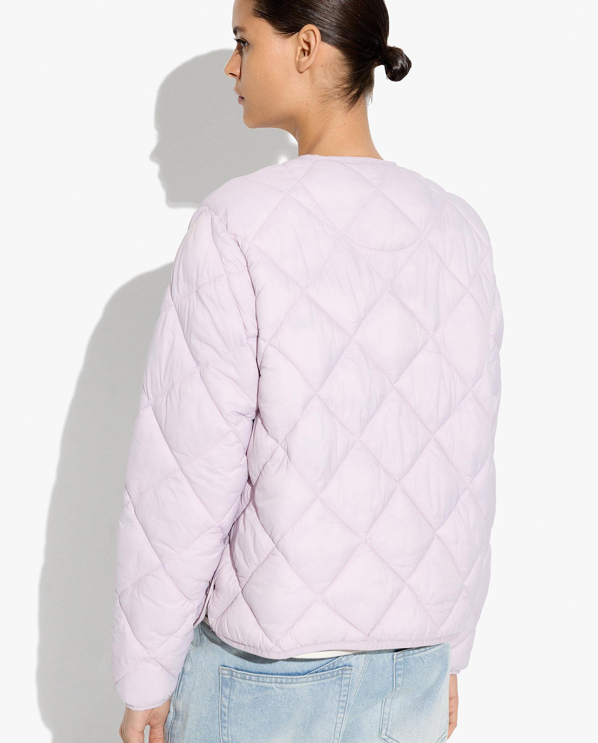 Chaqueta de mujer acolchada con cierre de botones en liso - Parfois - Lila Lila-5