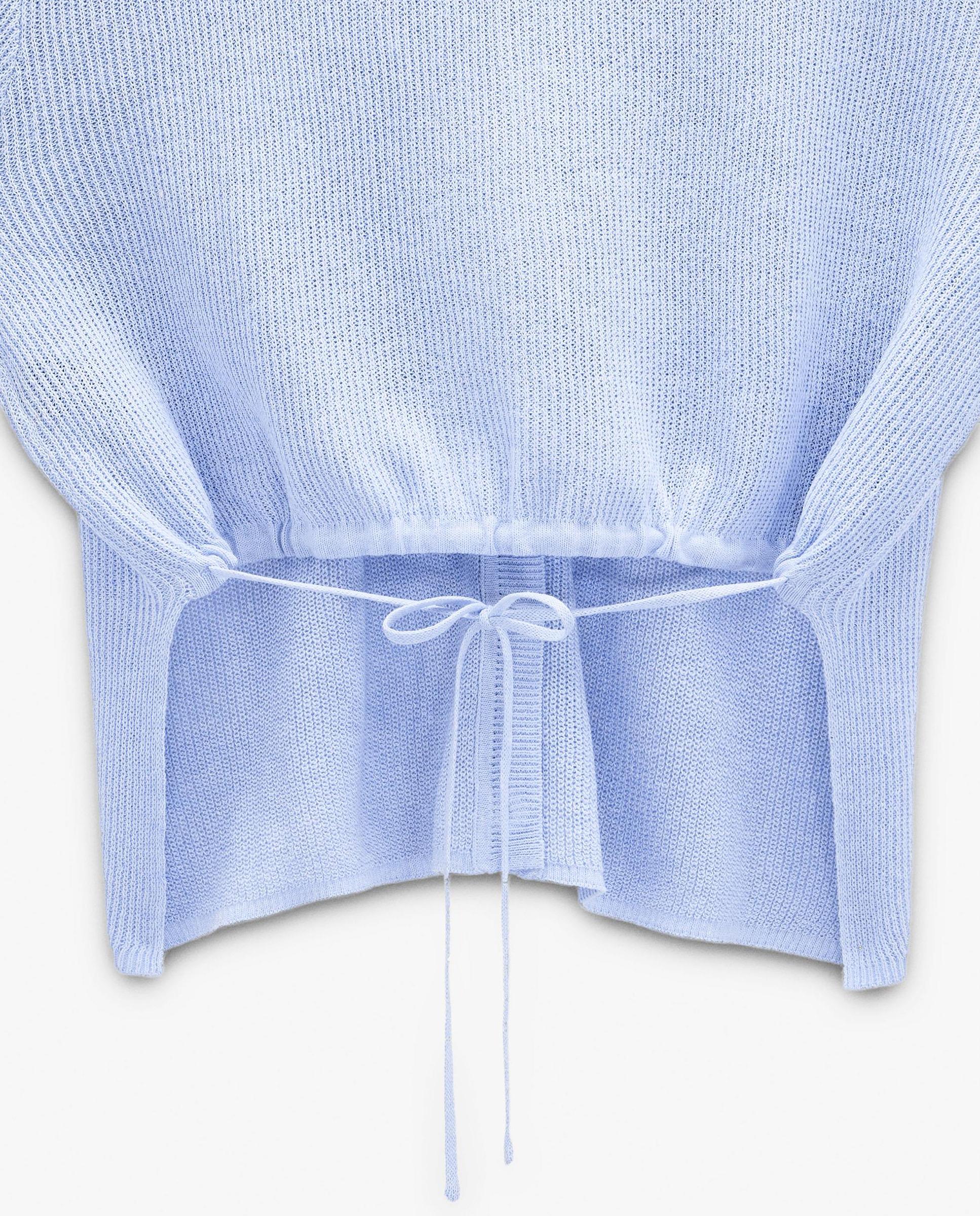 Cárdigan de mujer de punto de manga larga con botones - Parfois - Azul Azul-6
