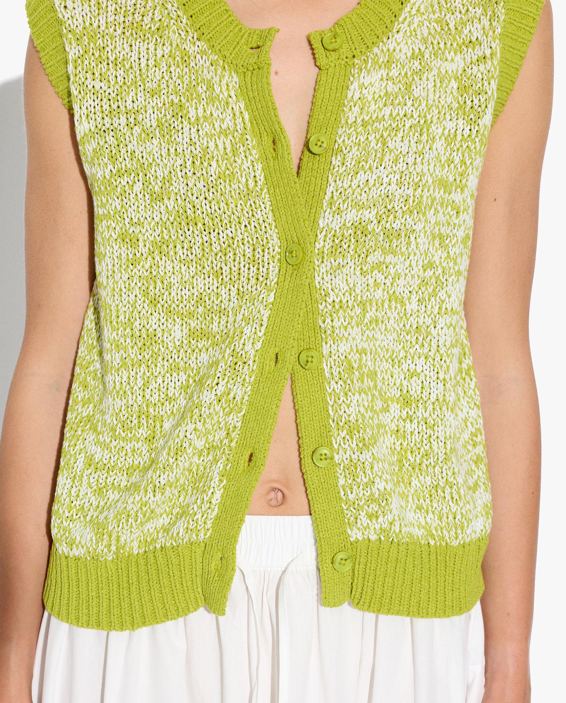 Chaleco de mujer de punto con botones - Parfois - Verde Verde-2