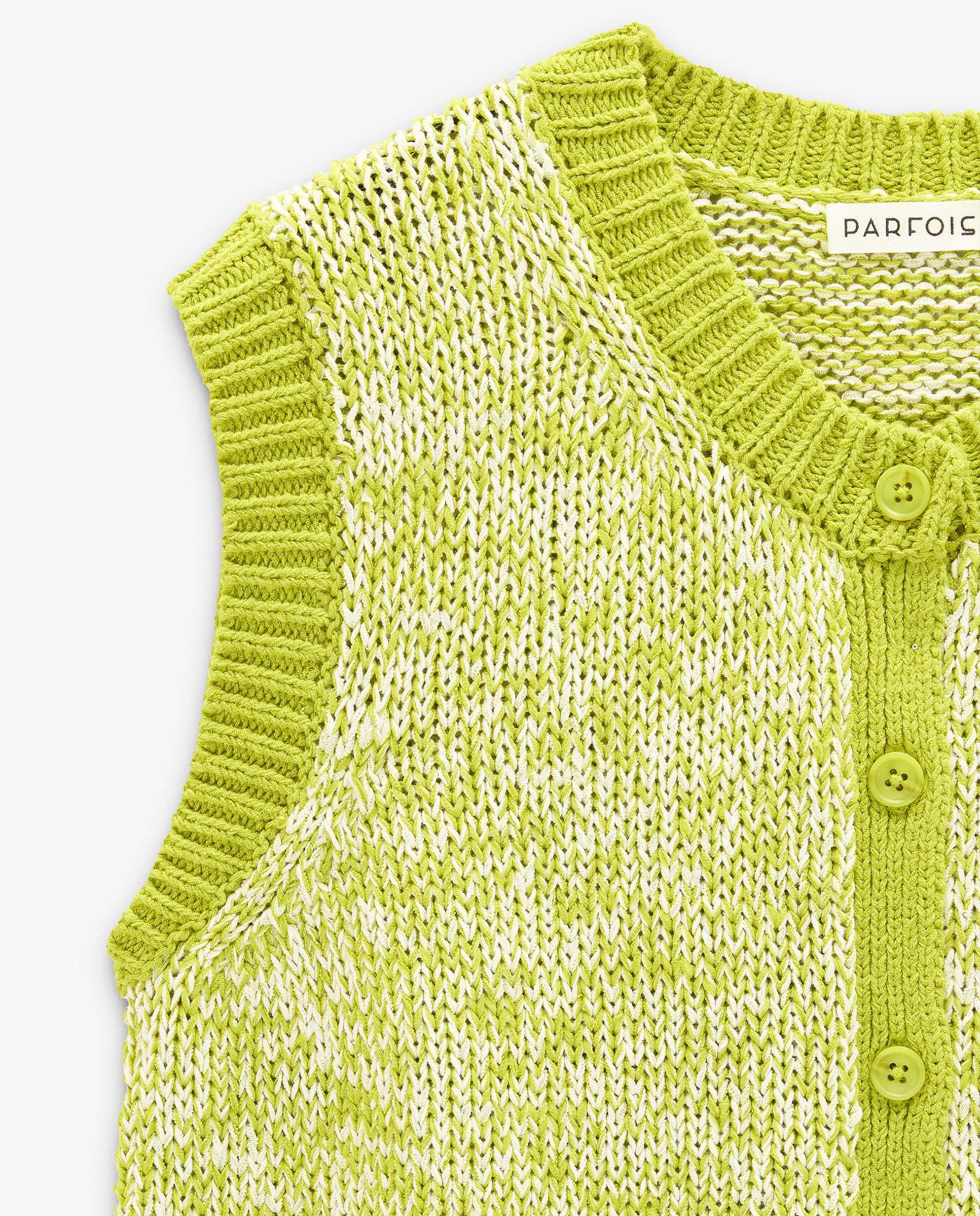 Chaleco de mujer de punto con botones - Parfois - Verde Verde-5