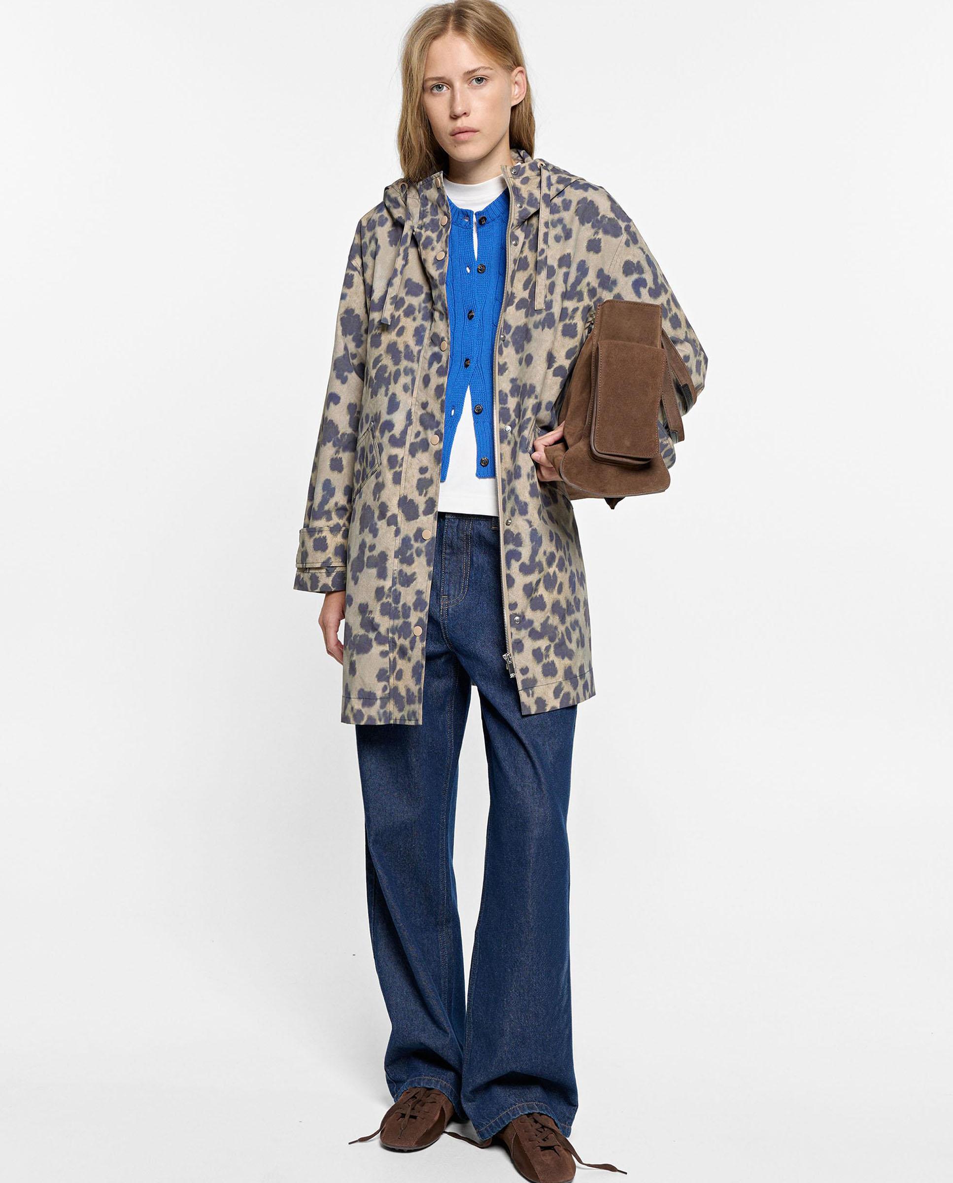 Parka de mujer con capucha y estampado animal print - Parfois - Multicolor Multicolor-1