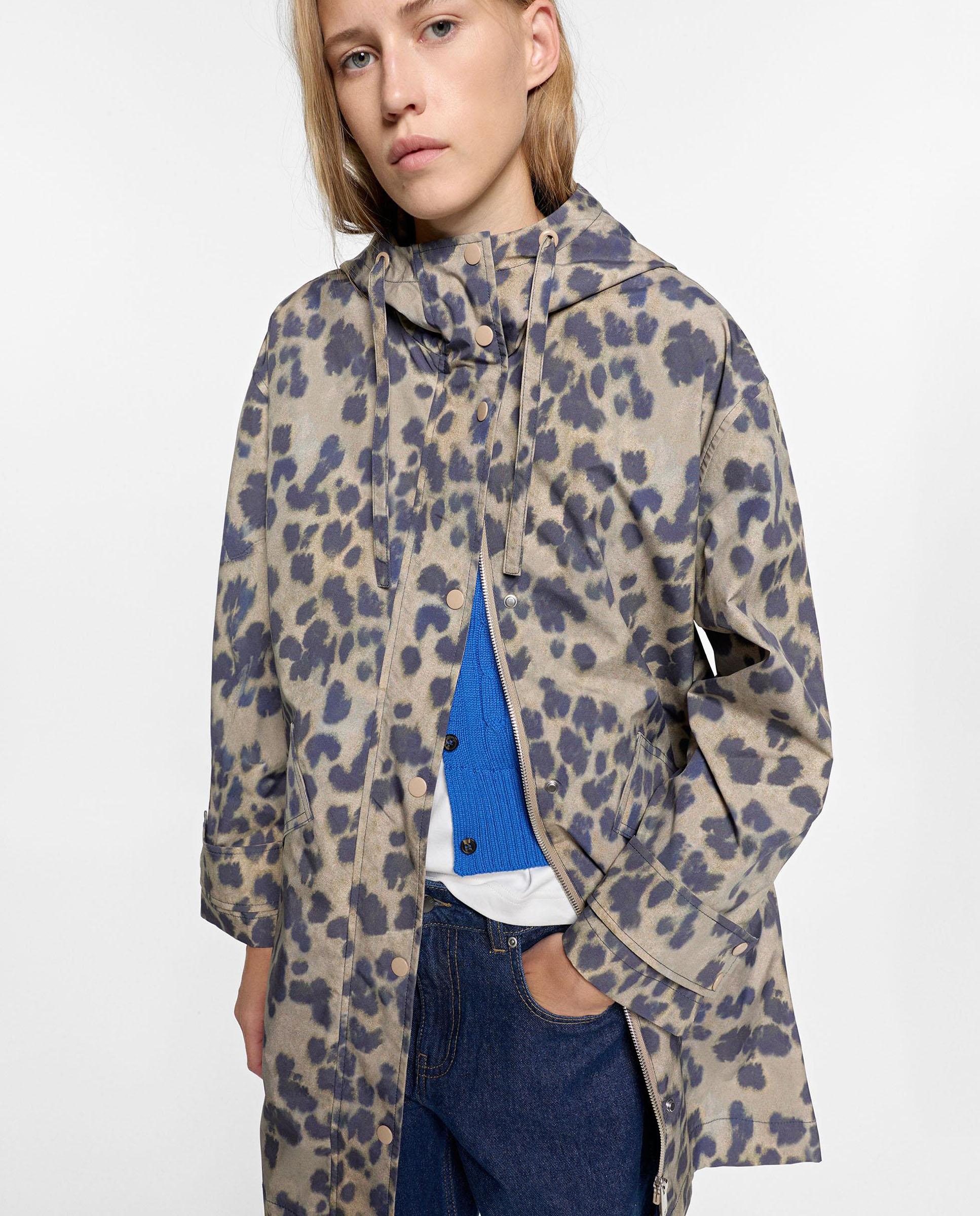 Parka de mujer con capucha y estampado animal print - Parfois - Multicolor Multicolor-2