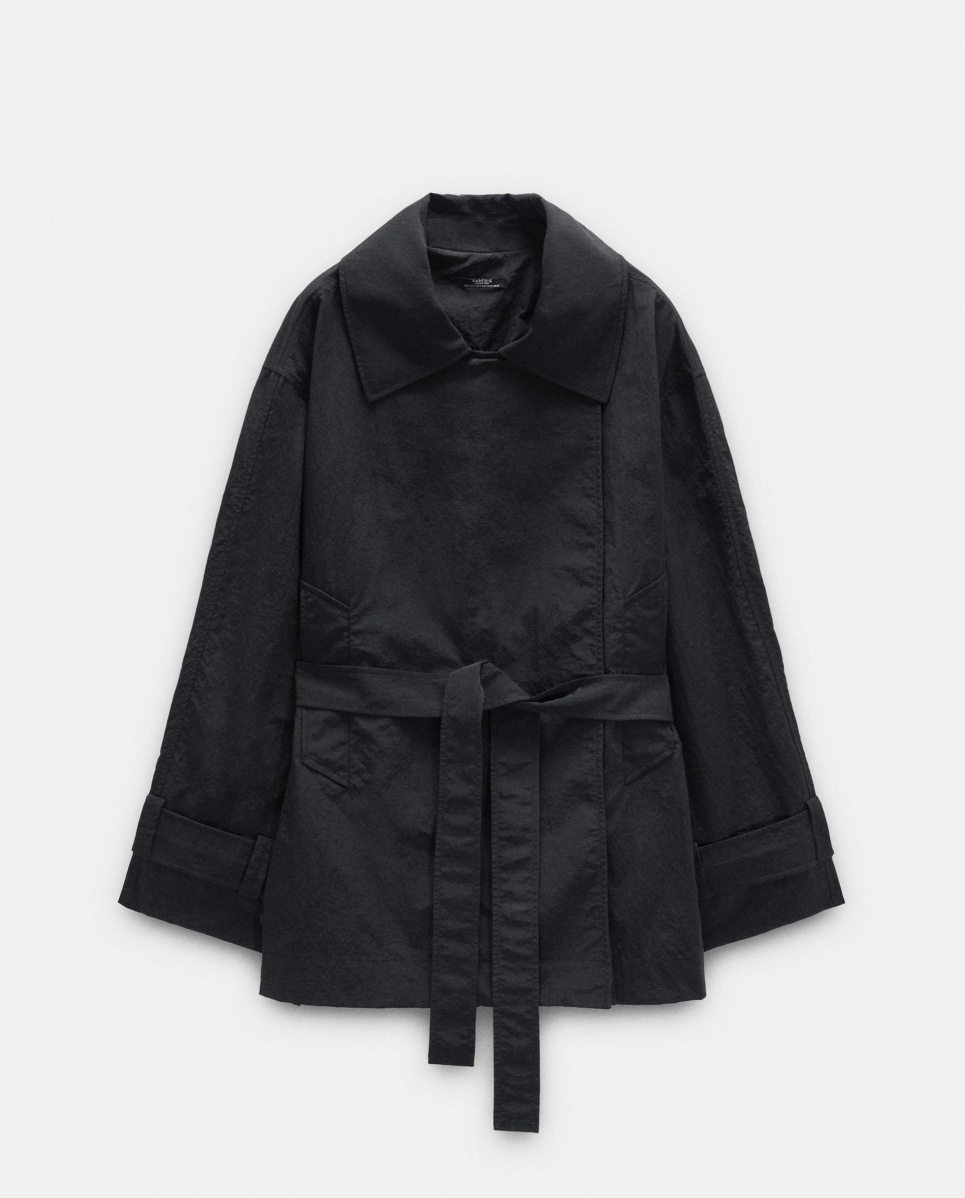 Parka de mujer con cierre de botones en liso - Parfois - Negro Negro-7
