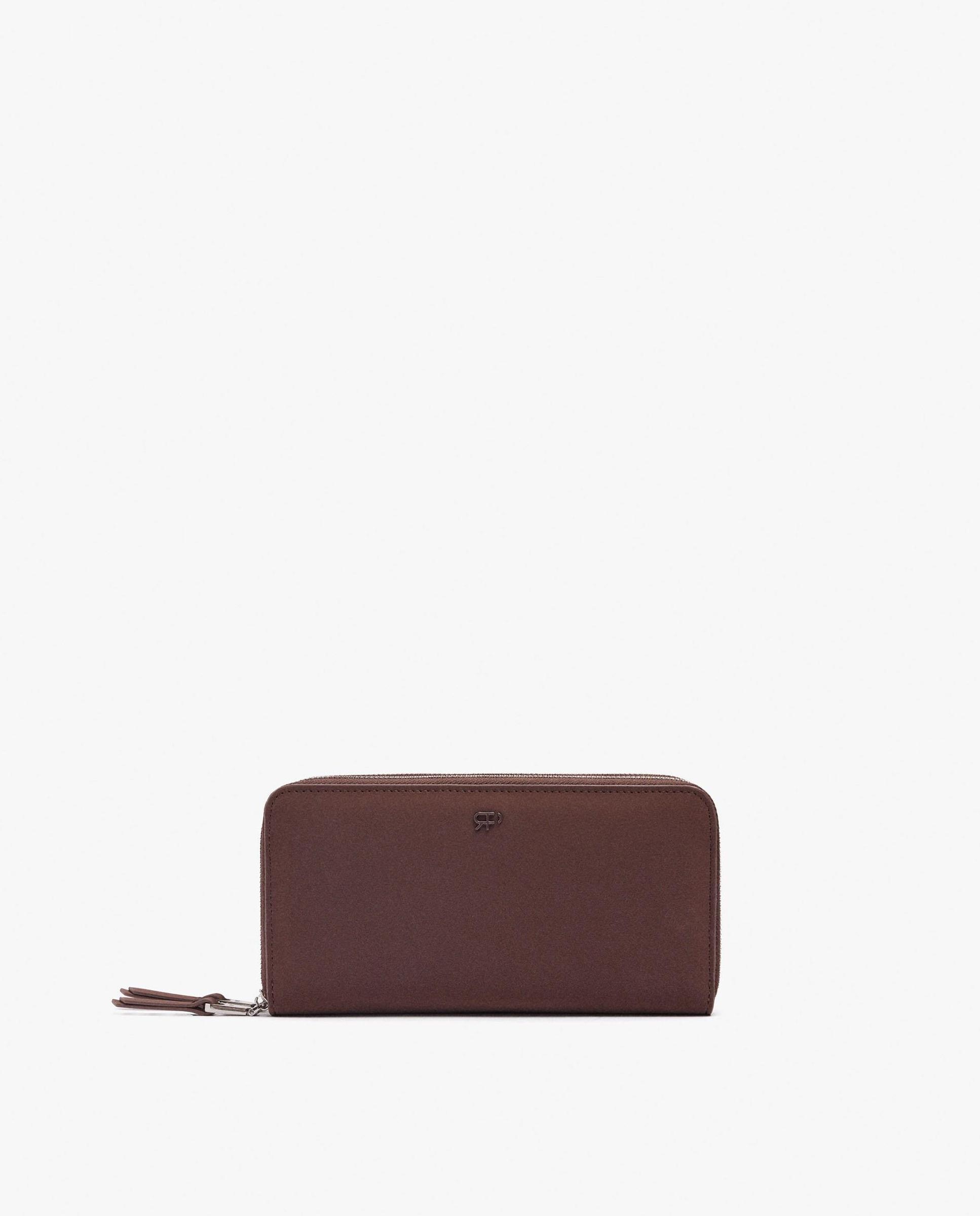 Cartera de mujer grande con cierre de cremallera en liso - Parfois - Burdeos Burdeos-1