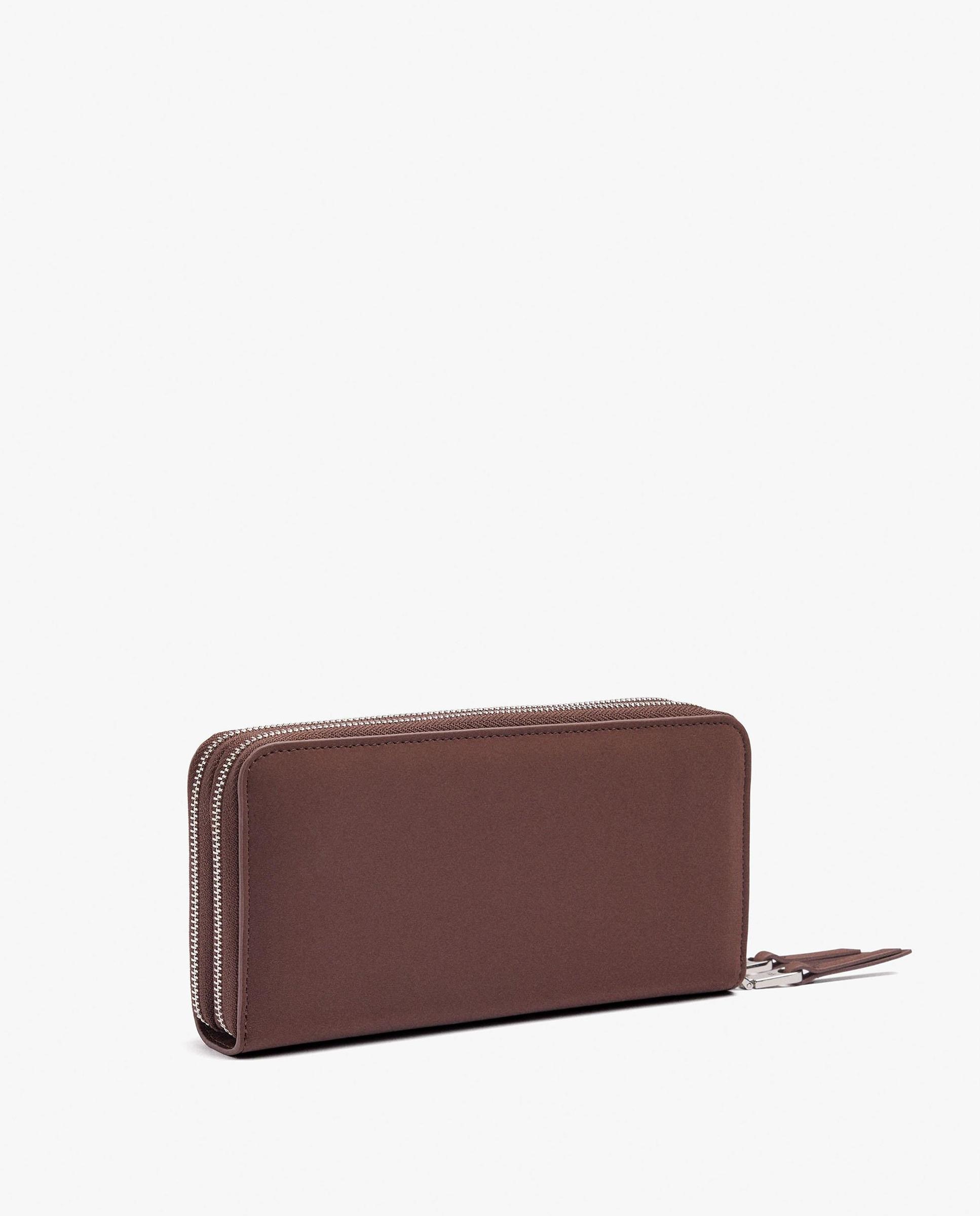 Cartera de mujer grande con cierre de cremallera en liso - Parfois - Burdeos Burdeos-2
