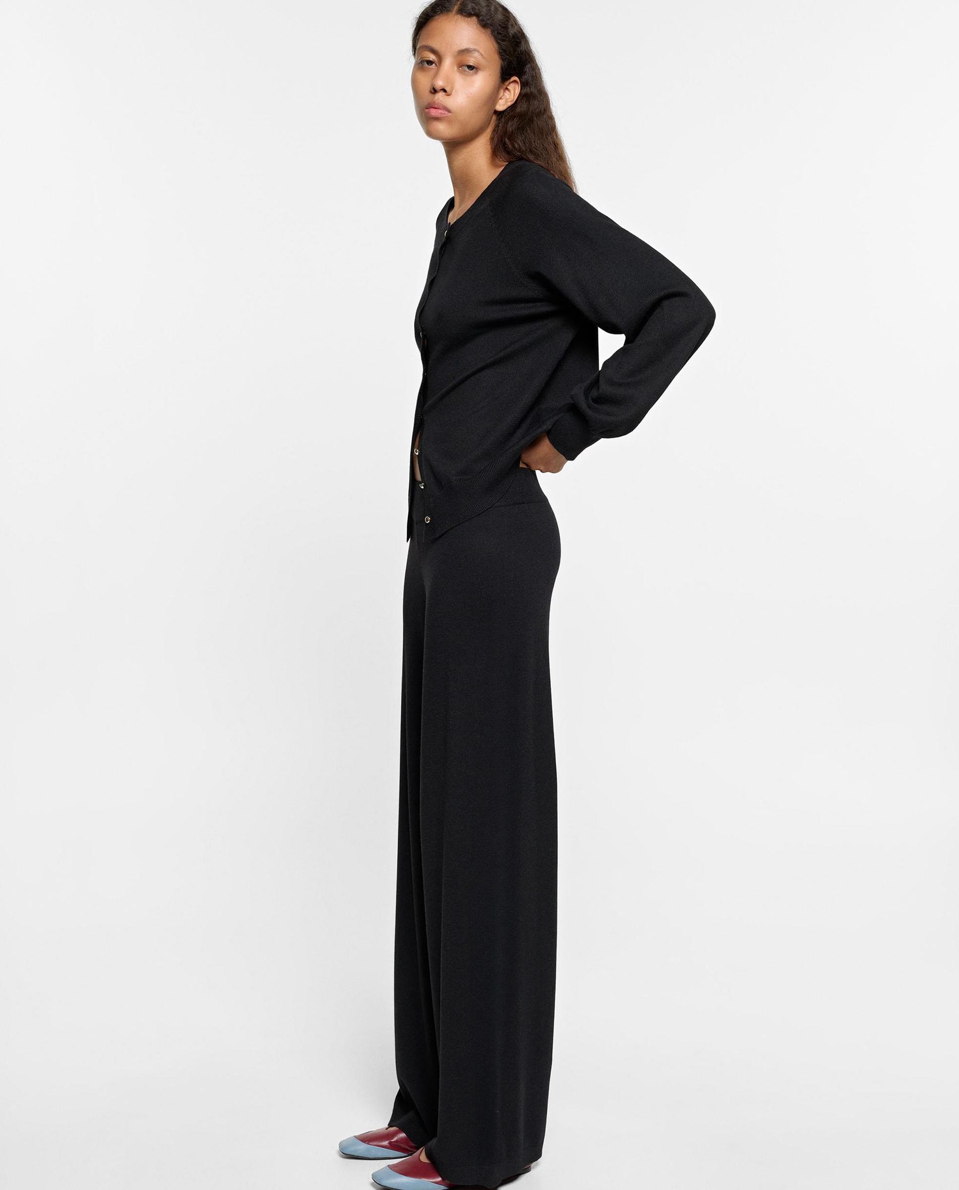 Cárdigan de mujer de punto con mangas abullonadas - Parfois - Negro Negro-3