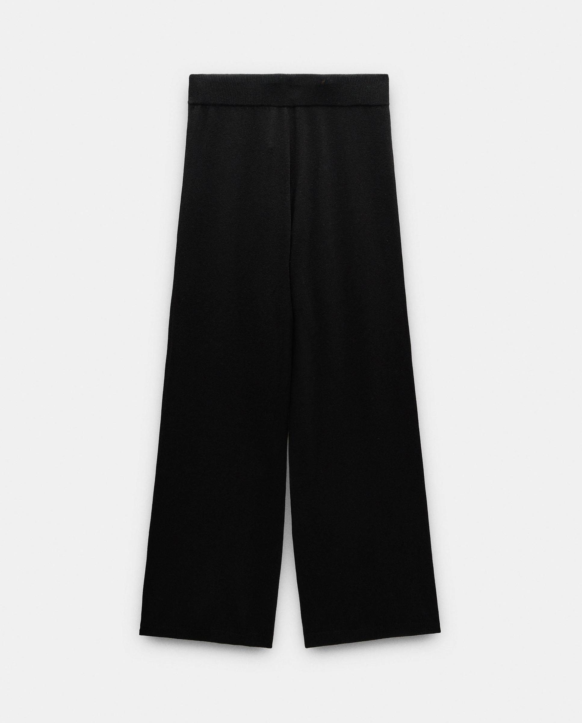 Pantalones rectos de mujer con cintura elástica en liso - Parfois - Negro Negro-7
