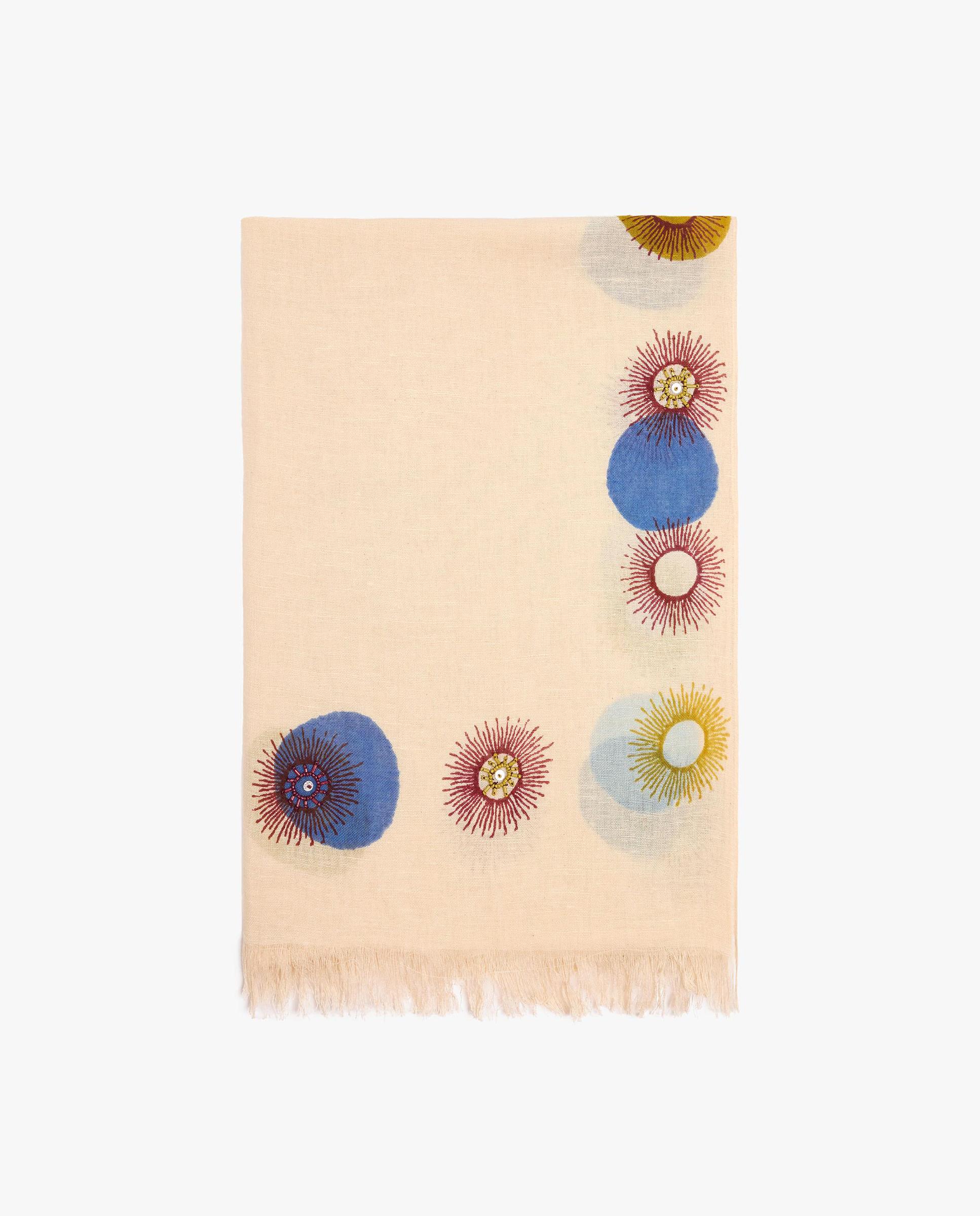 Pareo de mujer con pespuntes y soles decorativos - Parfois - Natural Natural-1