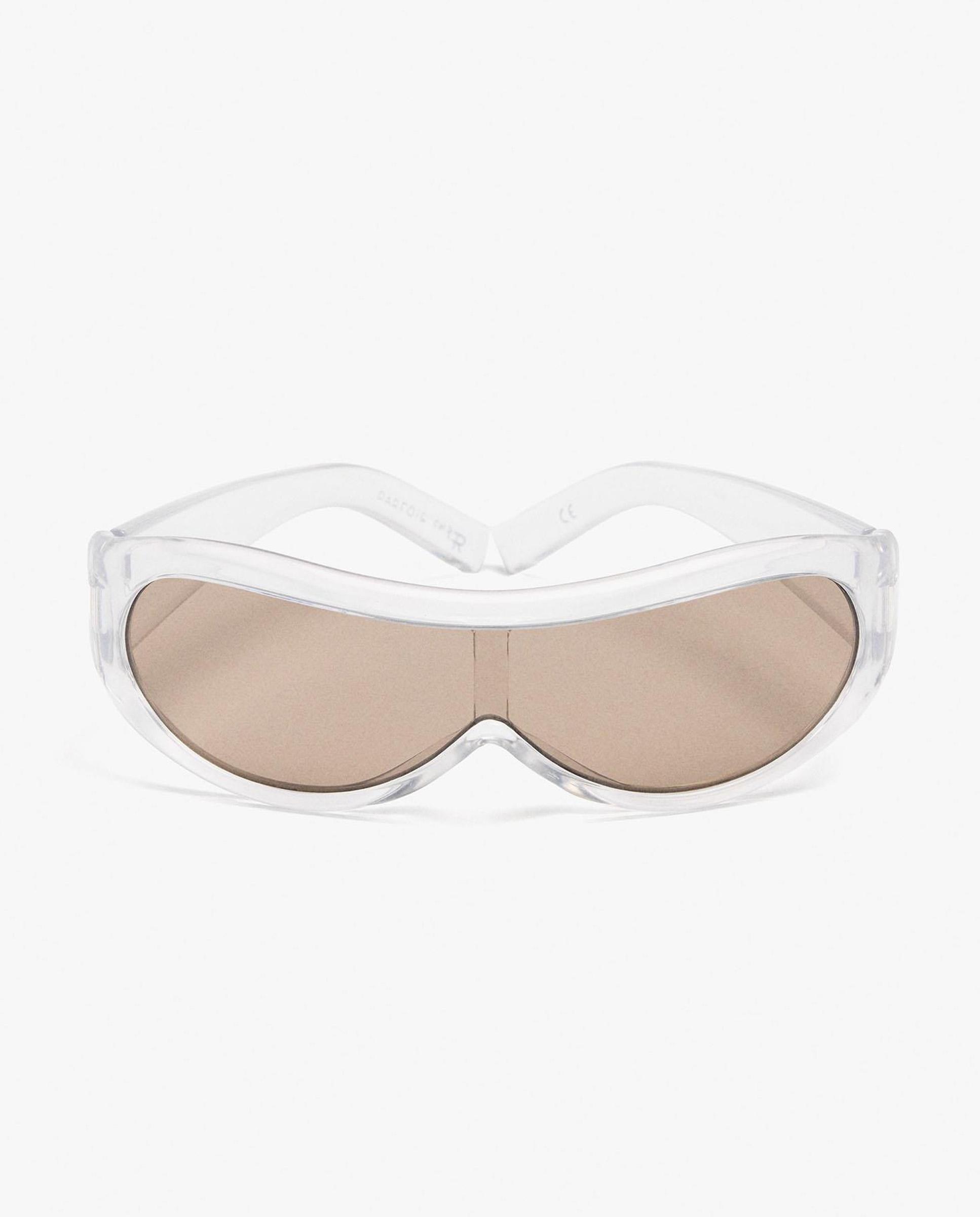Gafas de sol de mujer parfois con protección uv y forma oversize estilo deportivo - Blanco Blanco-1