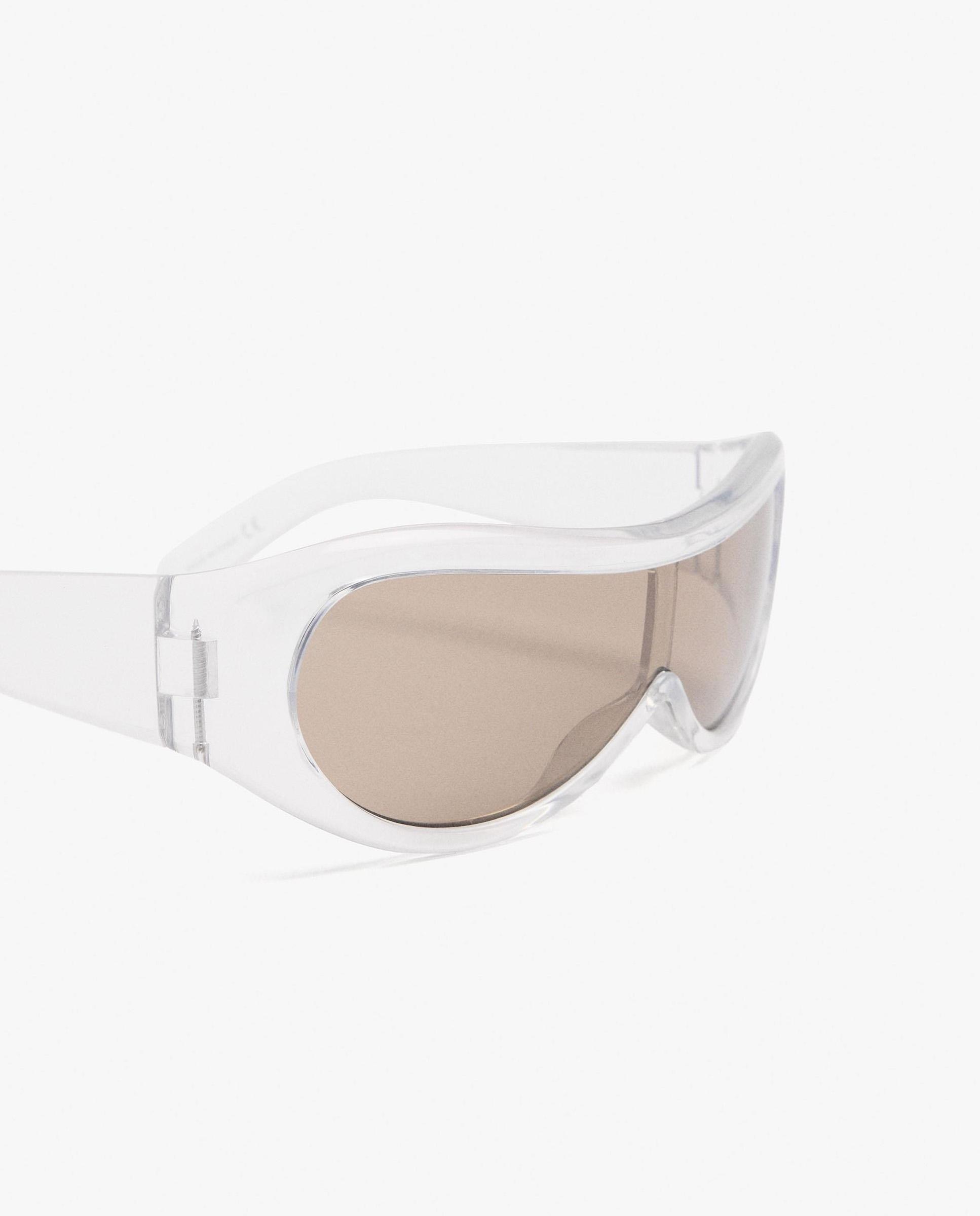 Gafas de sol de mujer parfois con protección uv y forma oversize estilo deportivo - Blanco Blanco-3