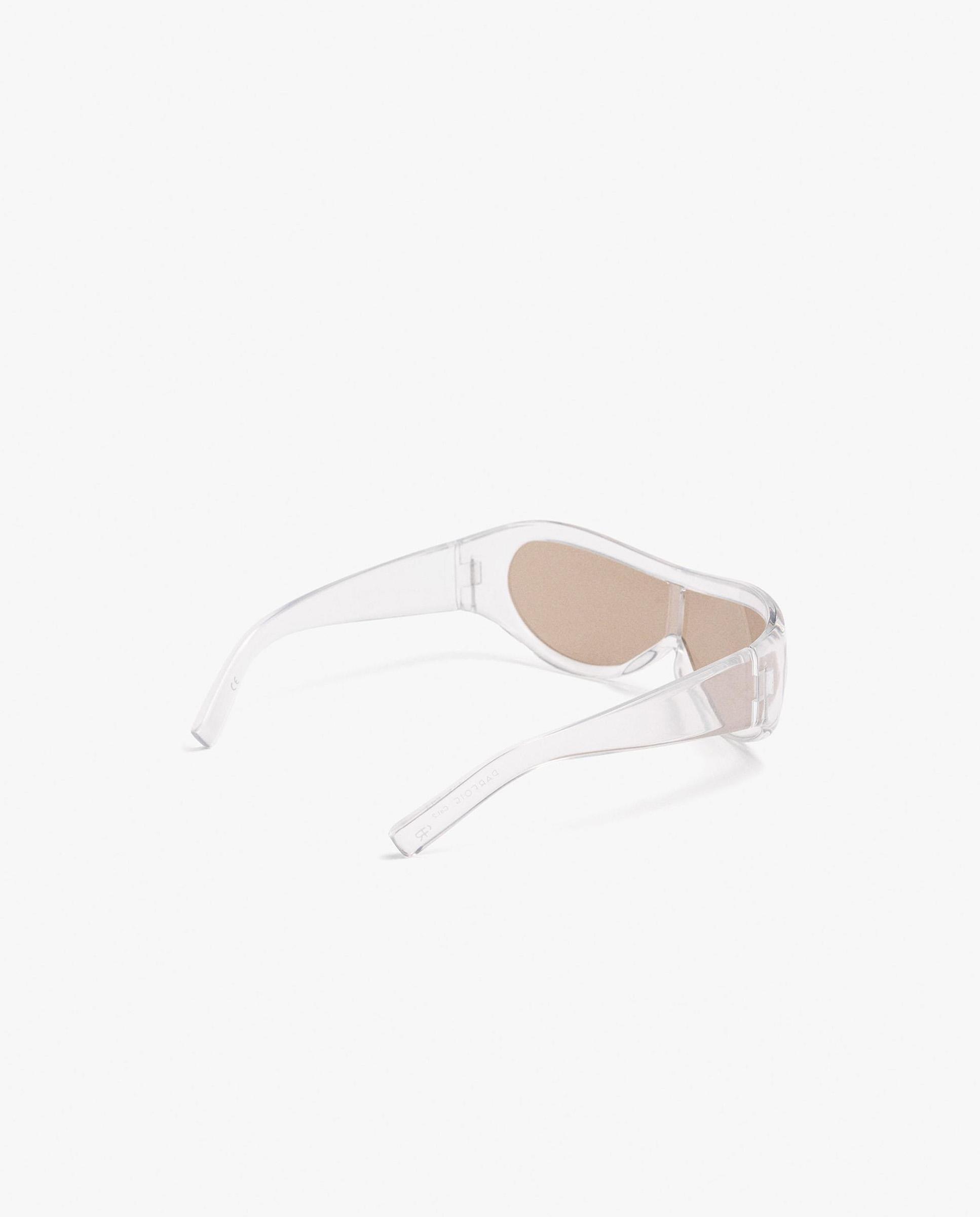 Gafas de sol de mujer parfois con protección uv y forma oversize estilo deportivo - Blanco Blanco-2