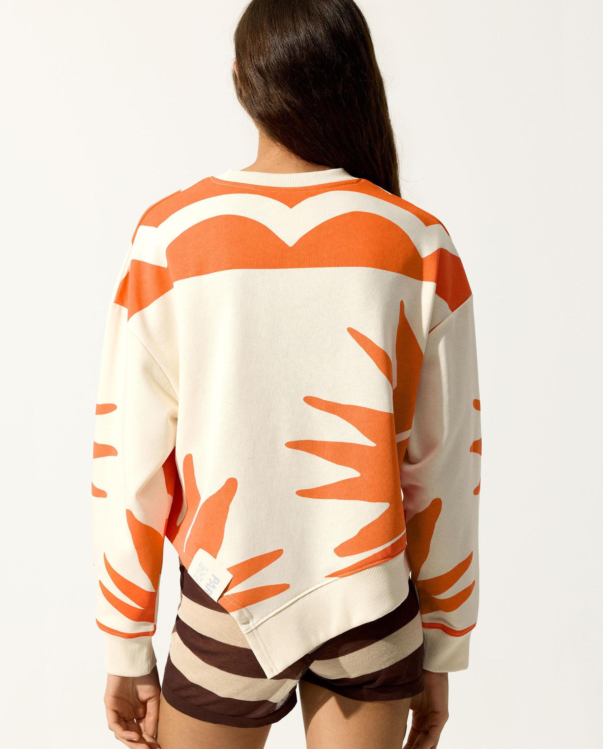 Sudadera de mujer con bajos asimétricos y estampados - Parfois - Multicolor Multicolor-4