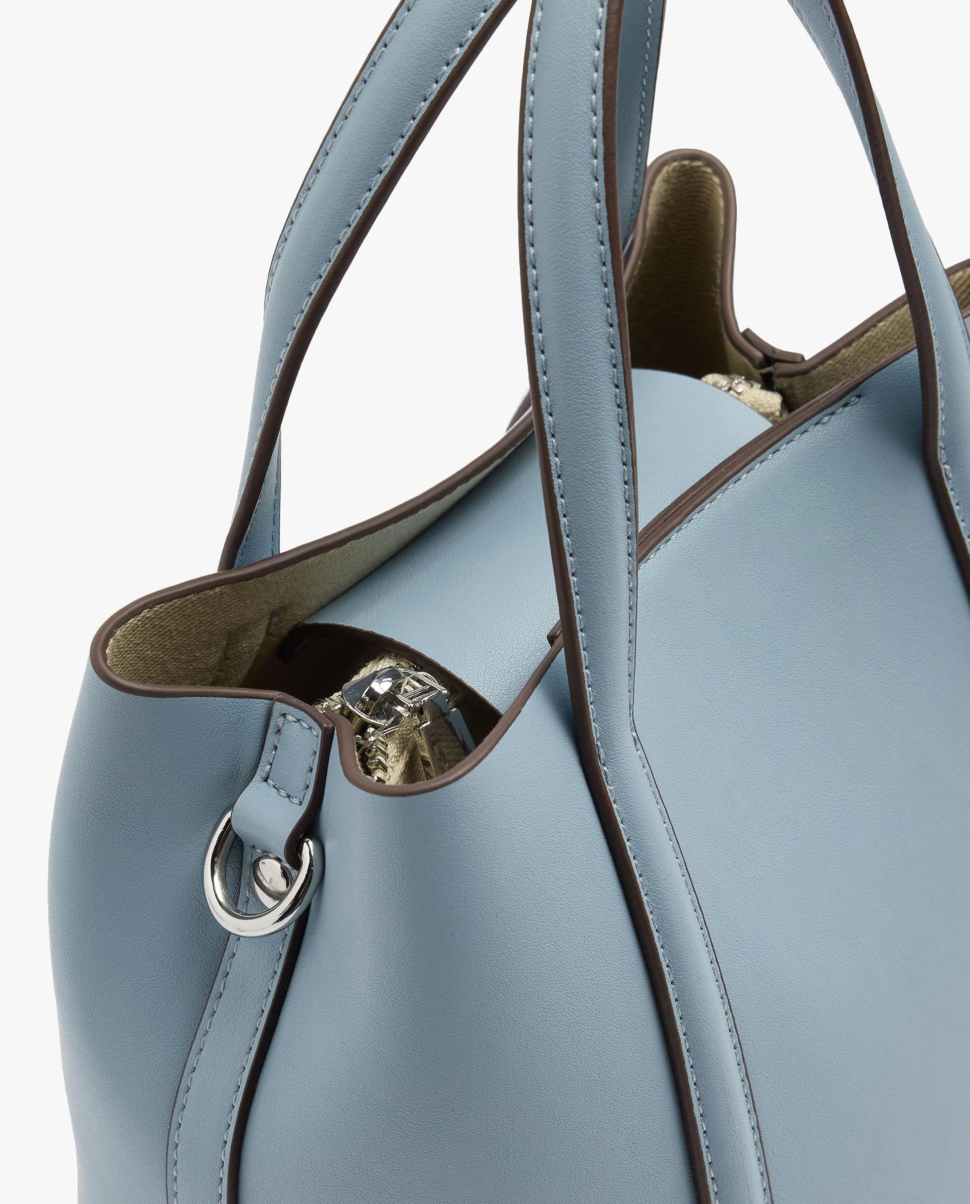 Bolso de mano estilo tote convertible a bandolera con cierre imantado en liso - Parfois - Azul Azul-3
