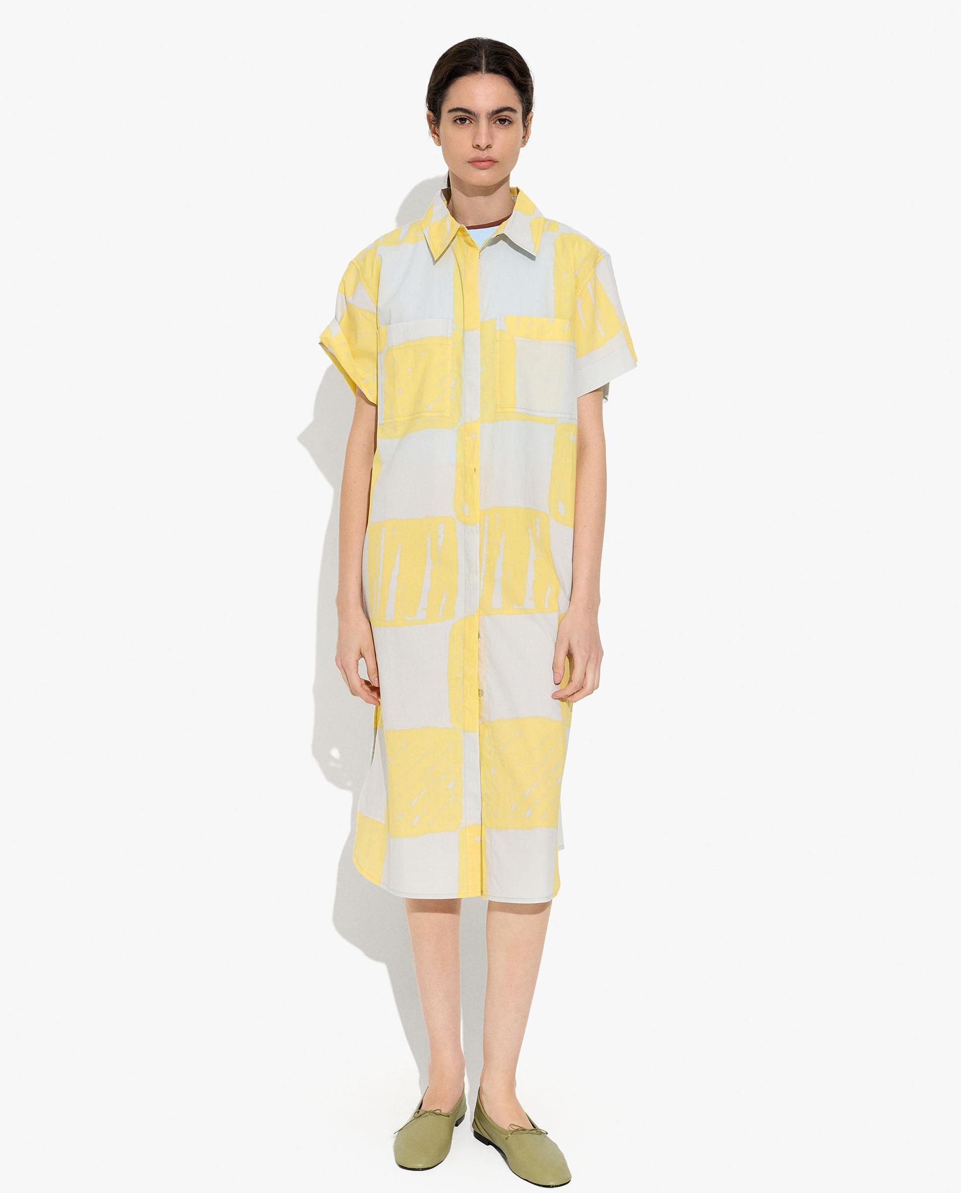 Vestido midi 100% algodón camisero con estampados - Parfois - Multicolor Multicolor-1