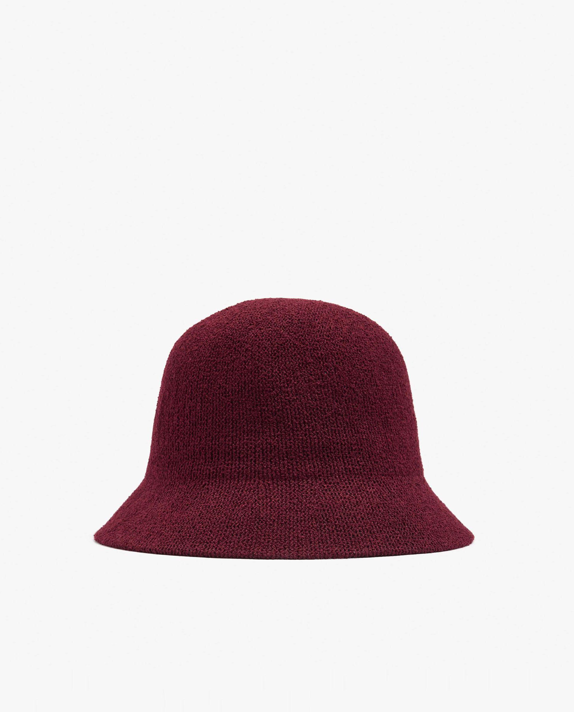 Gorro de mujer estilo bucket en liso - Parfois - Burdeos Burdeos-1