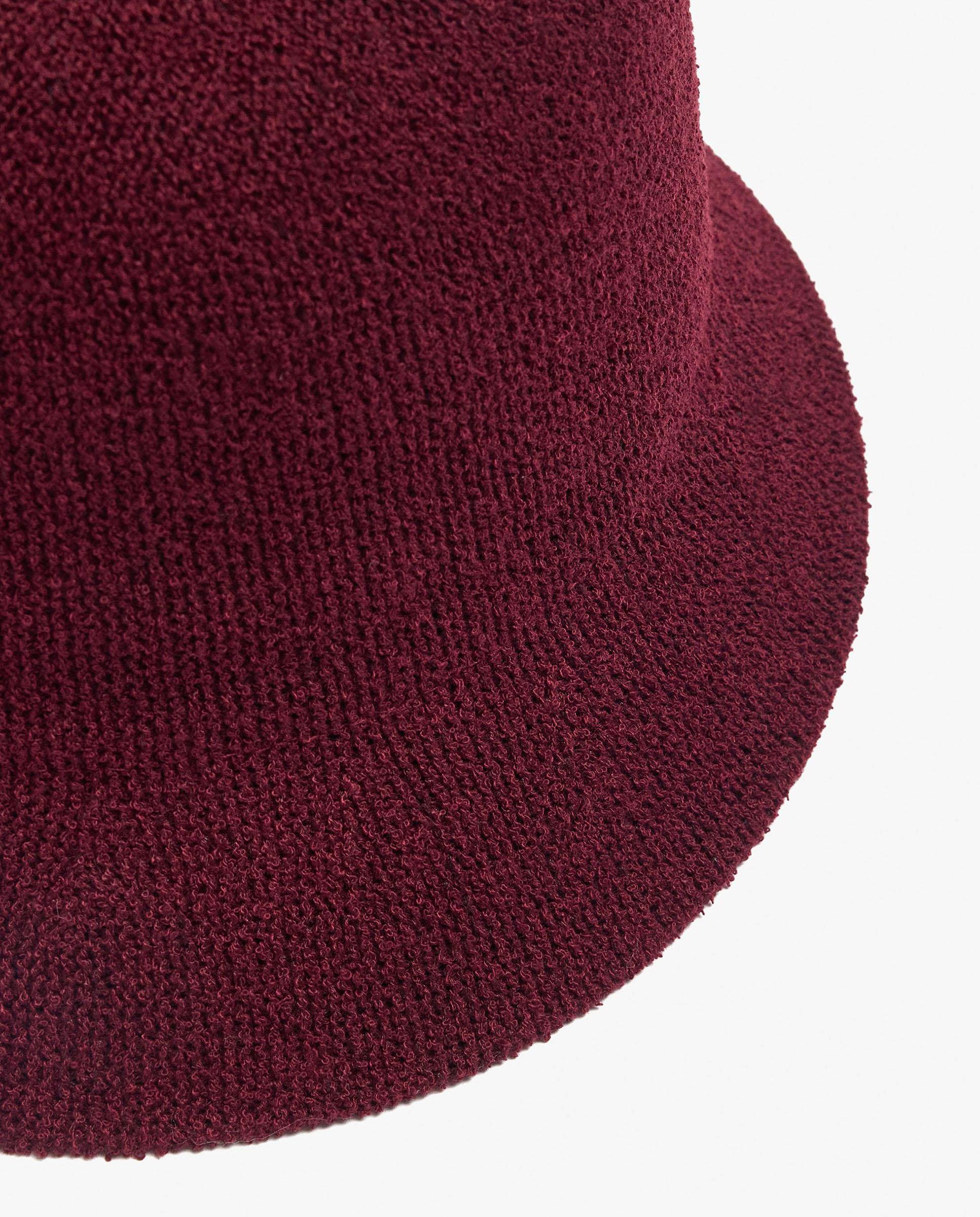 Gorro de mujer estilo bucket en liso - Parfois - Burdeos Burdeos-3