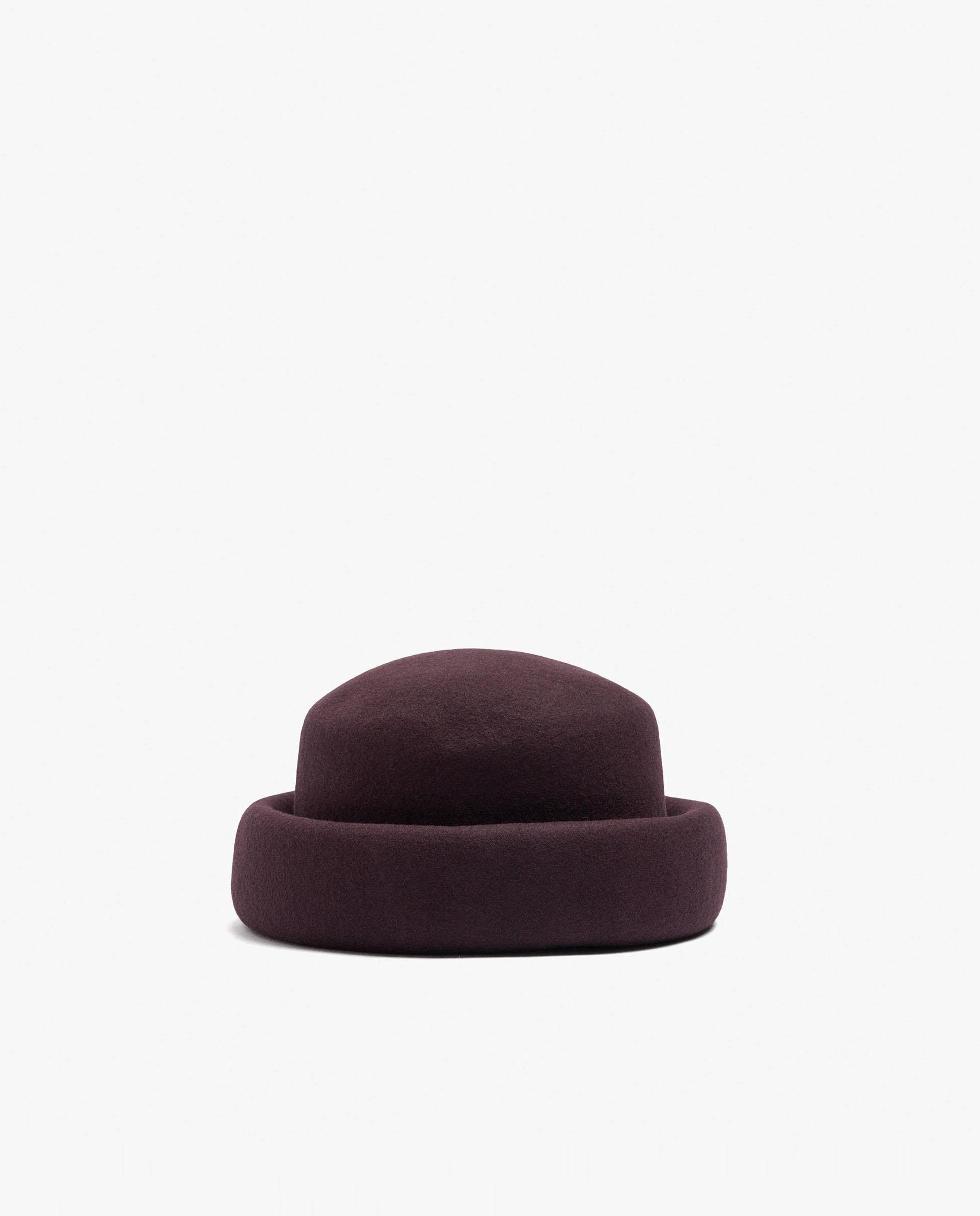 Sombrero de mujer estilo pillbox en liso - Parfois - Burdeos Burdeos-1