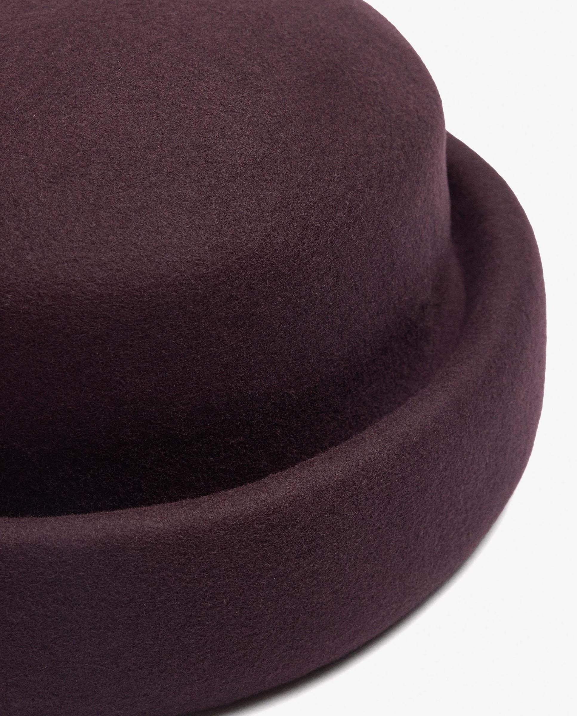 Sombrero de mujer estilo pillbox en liso - Parfois - Burdeos Burdeos-3