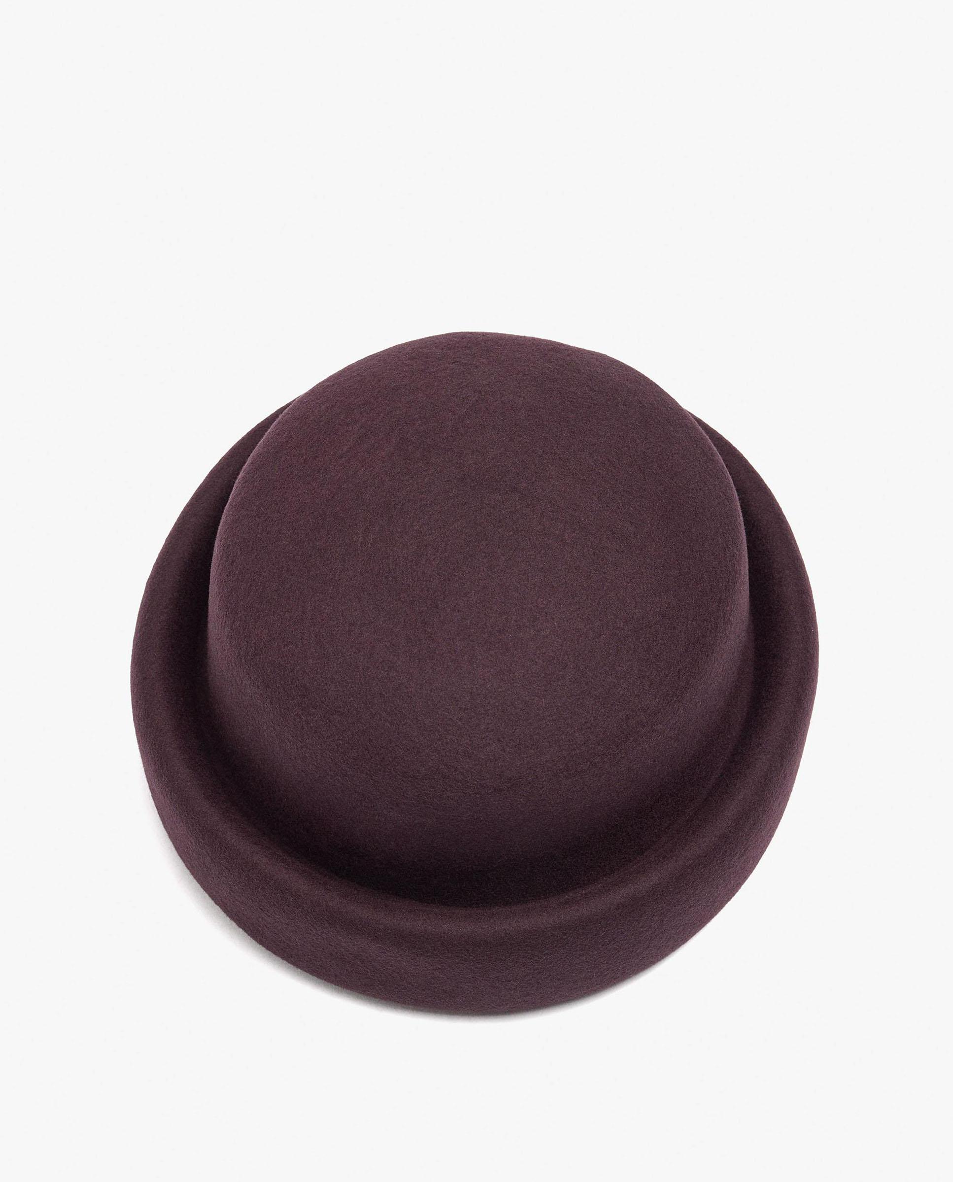 Sombrero de mujer estilo pillbox en liso - Parfois - Burdeos Burdeos-2