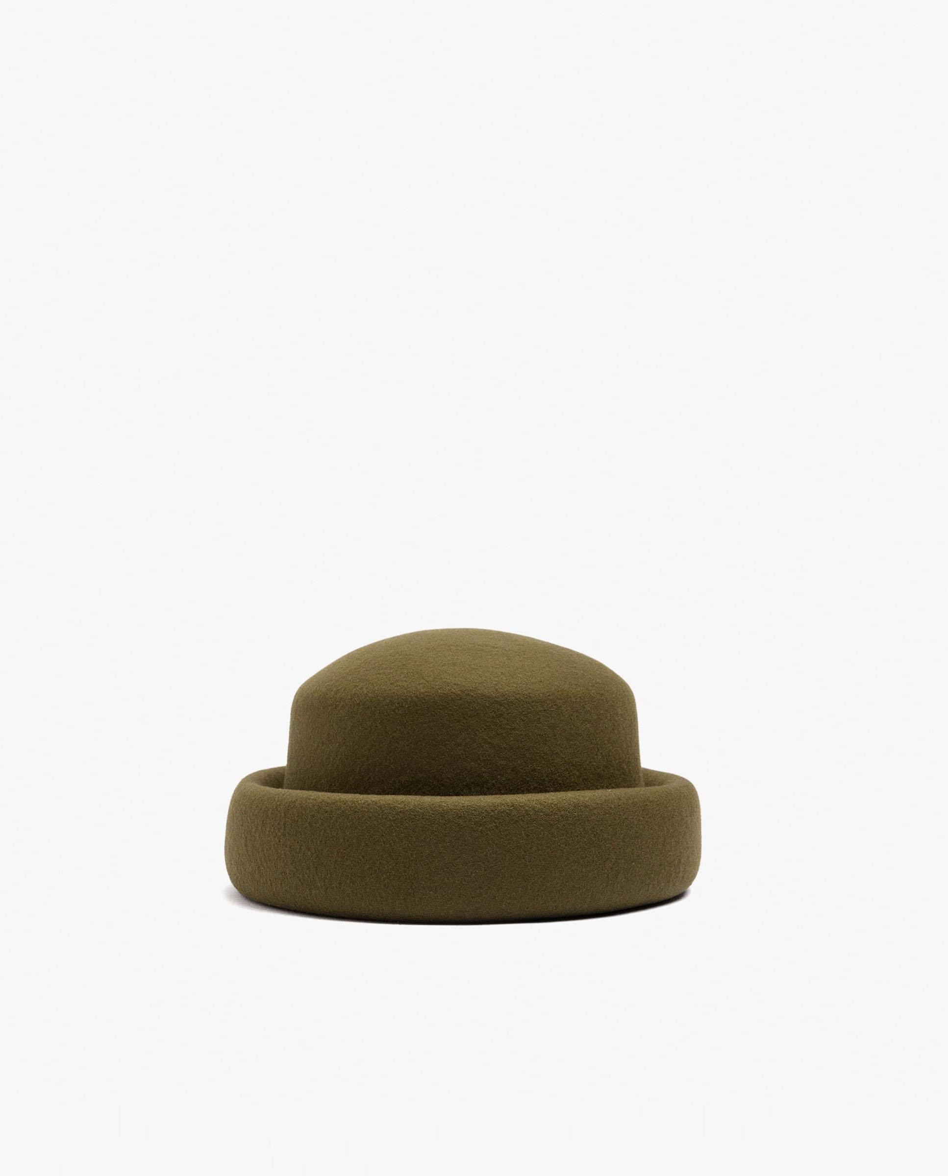 Sombrero de mujer estilo pillbox en liso - Parfois - Verde Verde-1
