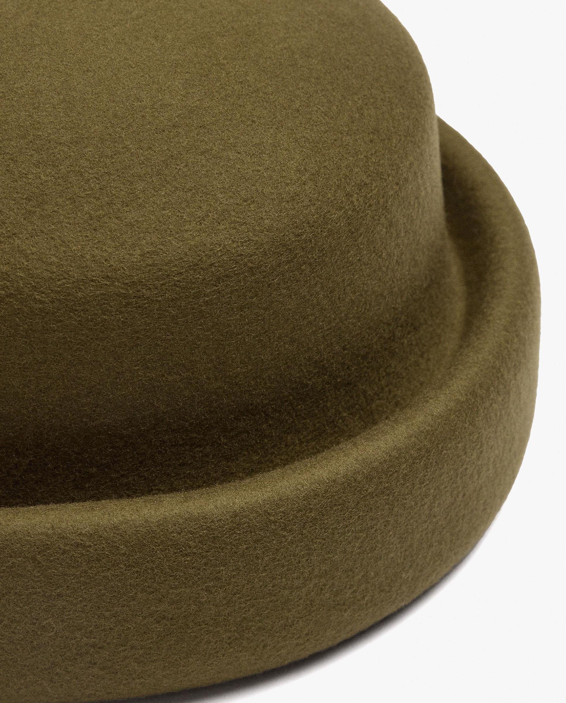 Sombrero de mujer estilo pillbox en liso - Parfois - Verde Verde-3
