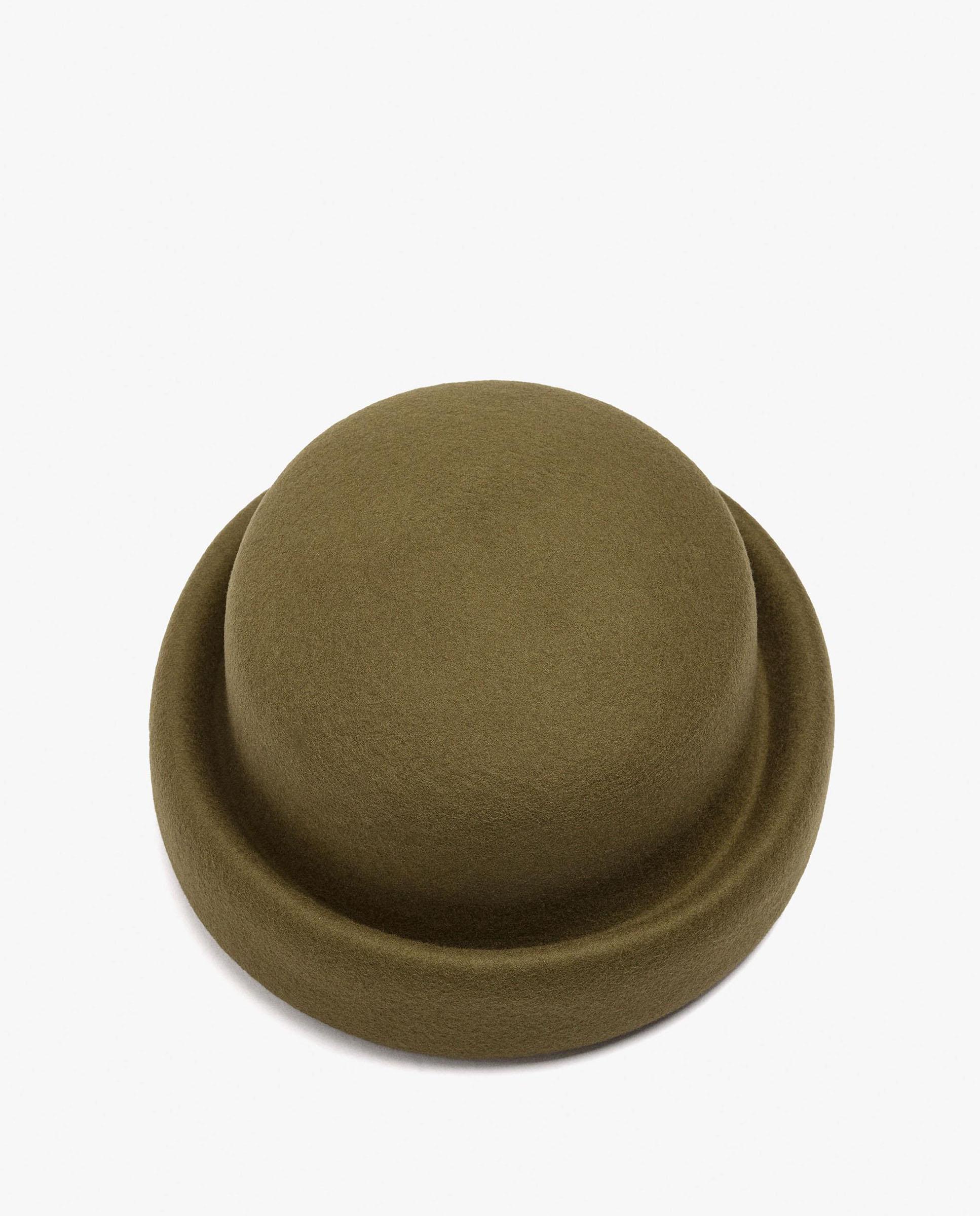 Sombrero de mujer estilo pillbox en liso - Parfois - Verde Verde-2