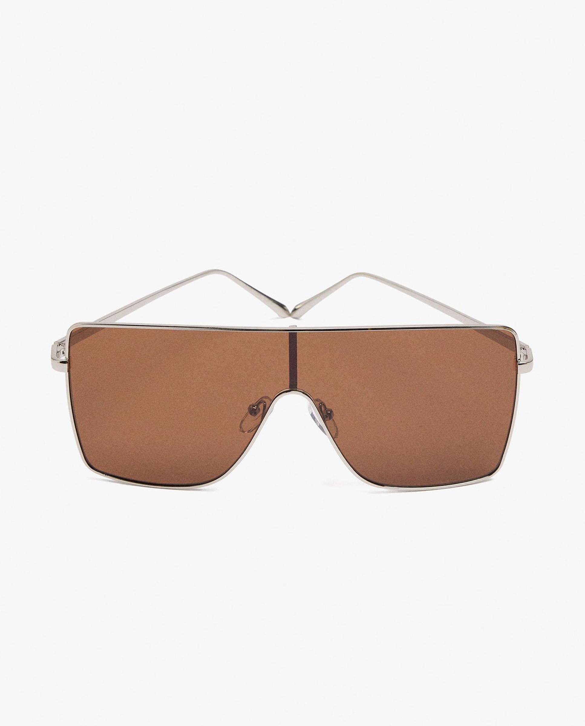Gafas de sol de mujer parfois con protección uv y forma rectangular en liso - Marrón Marrón-1