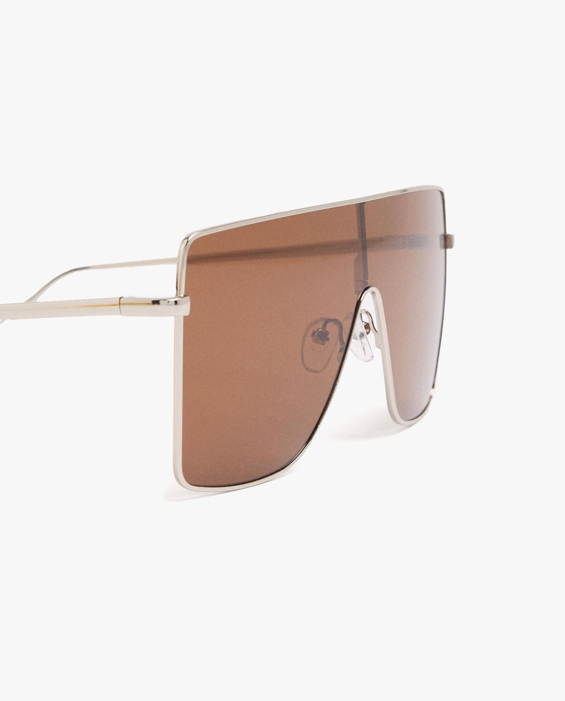 Gafas de sol de mujer parfois con protección uv y forma rectangular en liso - Marrón Marrón-3