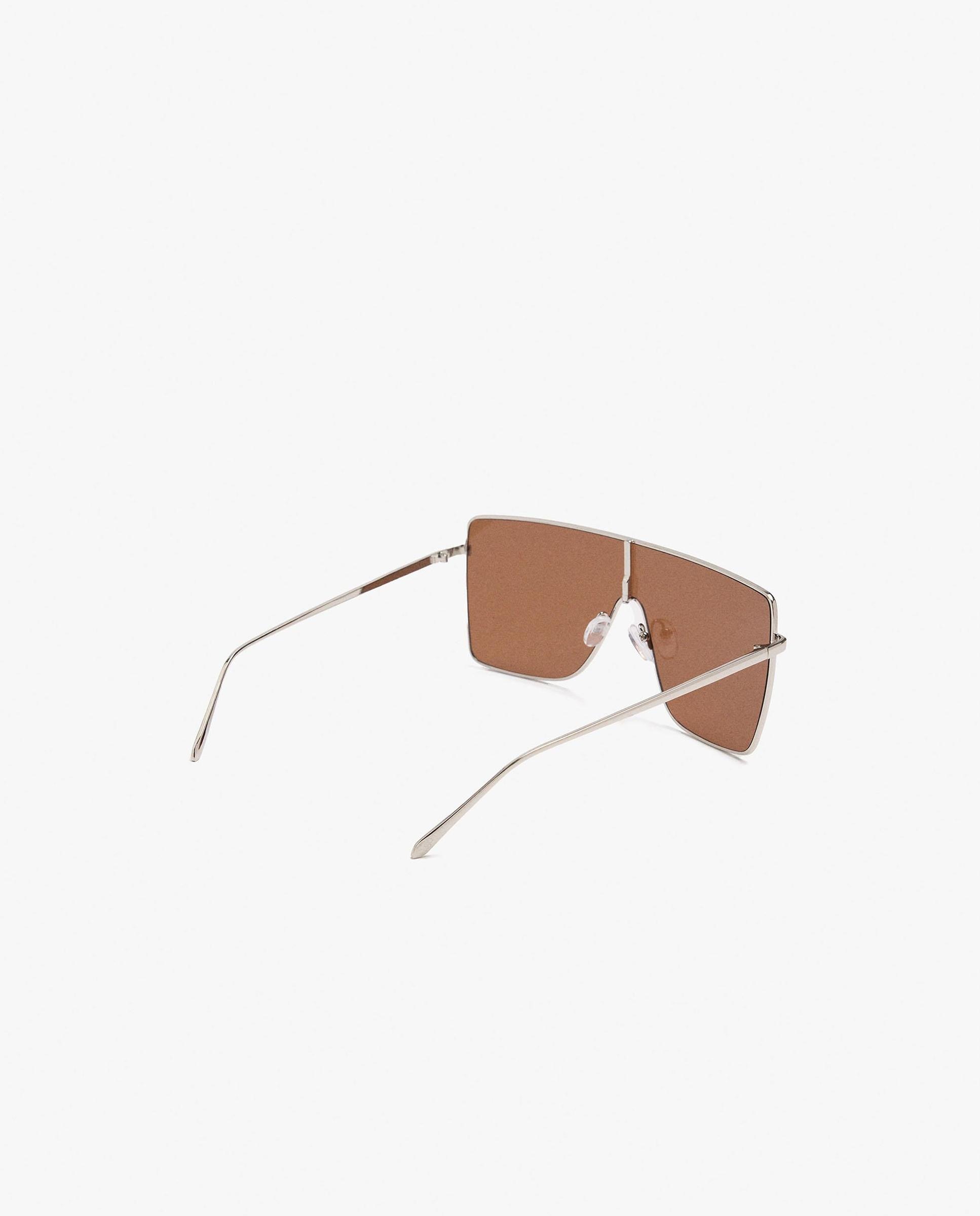 Gafas de sol de mujer parfois con protección uv y forma rectangular en liso - Marrón Marrón-2