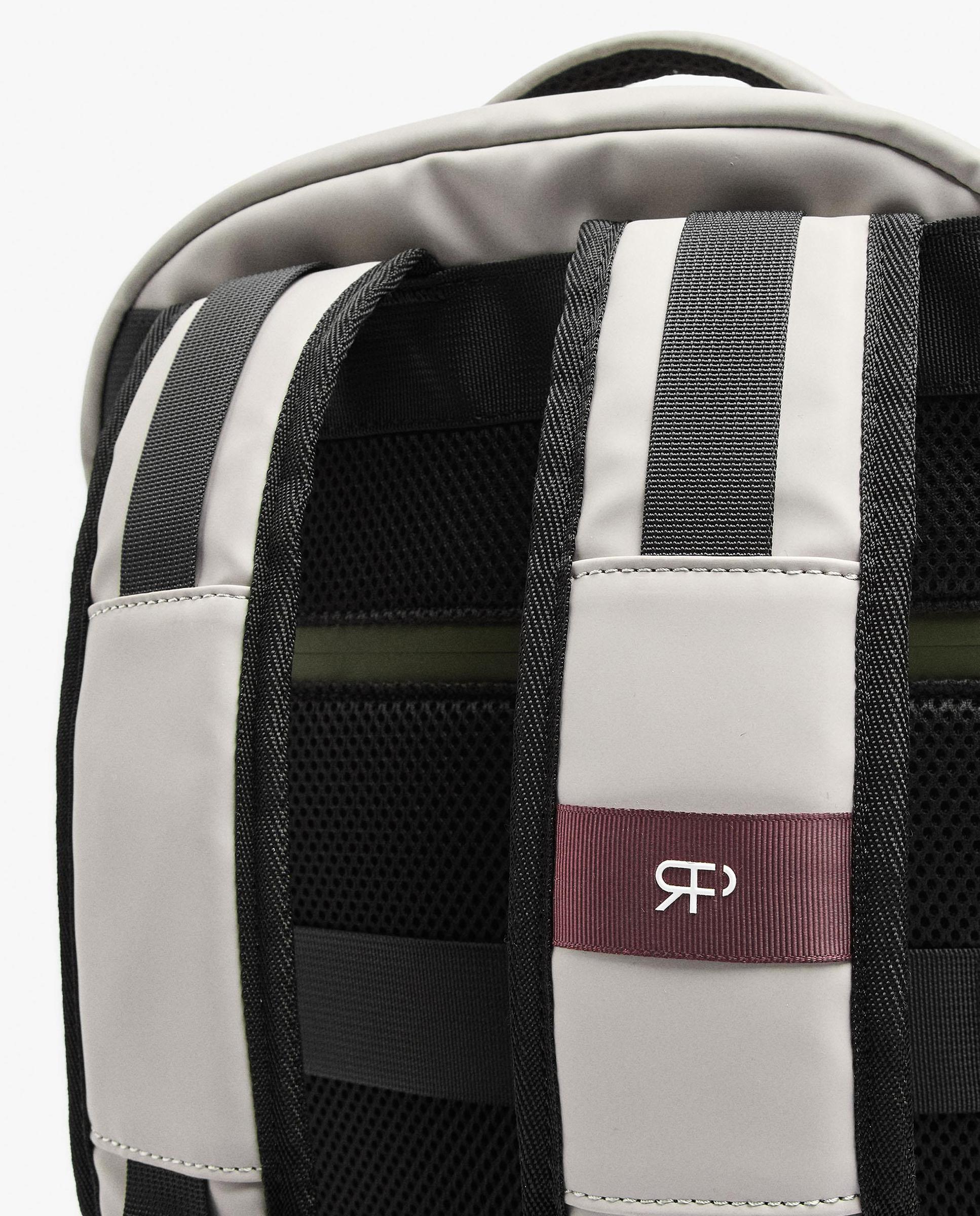 Mochila de mujer con varios compartimentos y cierre de cremallera en liso - Parfois - Gris claro Gris claro-3