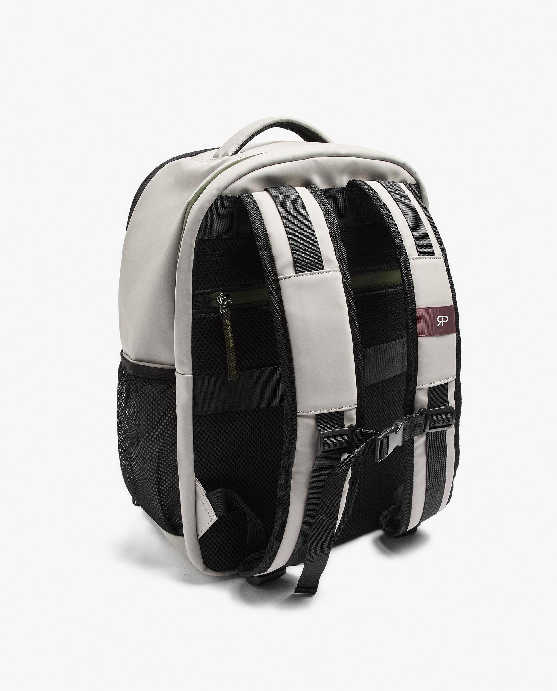 Mochila de mujer con varios compartimentos y cierre de cremallera en liso - Parfois - Gris claro Gris claro-2