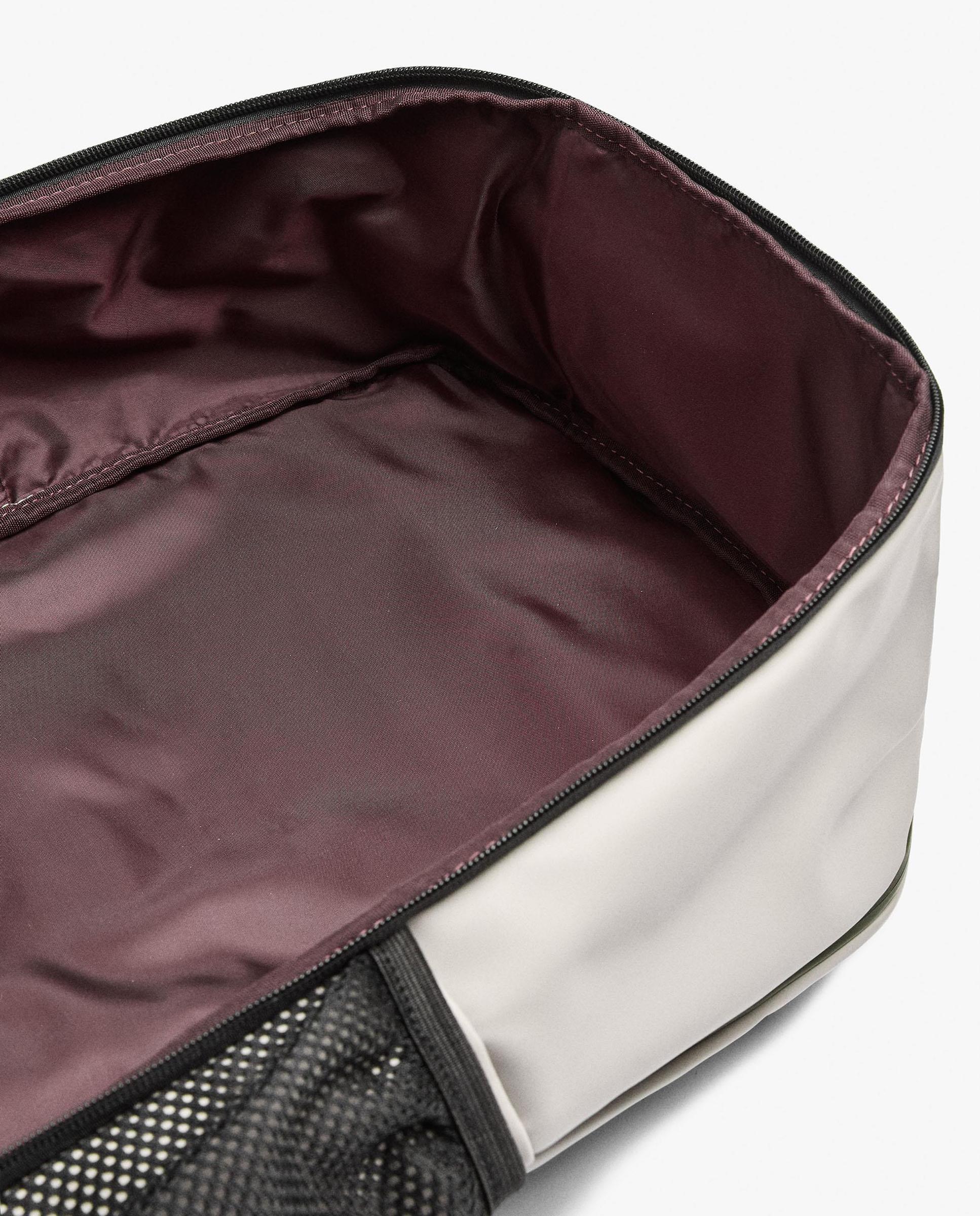 Mochila de mujer con varios compartimentos y cierre de cremallera en liso - Parfois - Gris claro Gris claro-7
