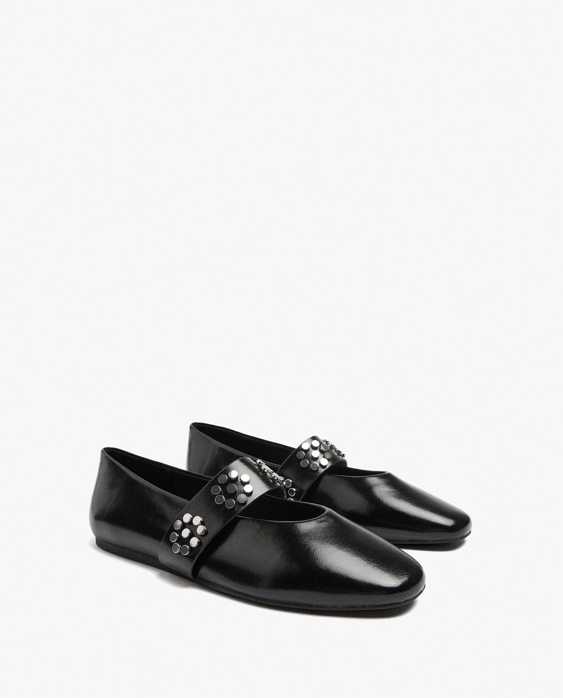 Bailarinas planas de mujer con tachuelas decorativas - Parfois - Negro Negro-2