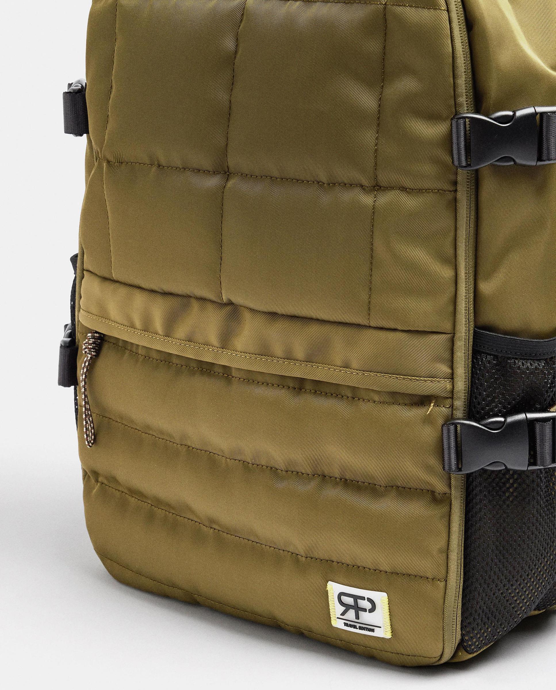 Mochila de mujer con varios compartimentos y cierre de cremallera en liso - Parfois - Kaki Kaki-3