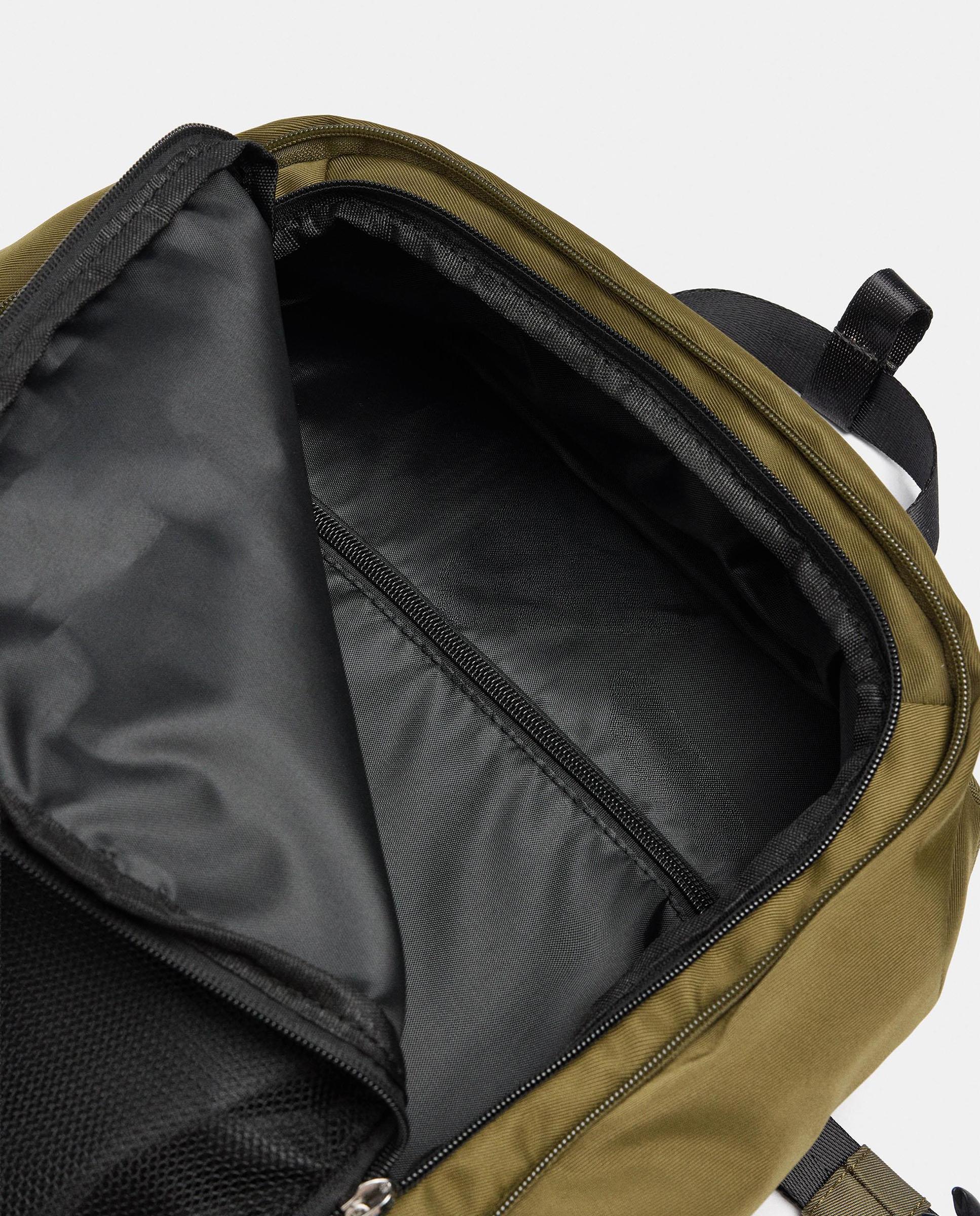 Mochila de mujer con varios compartimentos y cierre de cremallera en liso - Parfois - Kaki Kaki-7
